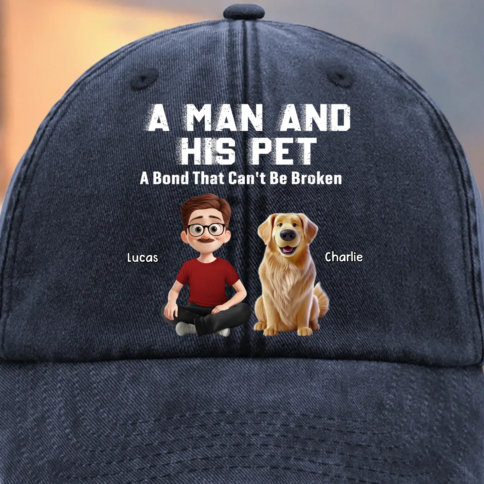 Custom Vintage Washed Denim Baseball Cap - Personalized Birthday Gifts For Dog Cat Lovers, Dog Dad And Mom, Cat Owners - Fur Family Supremacy - Robaser