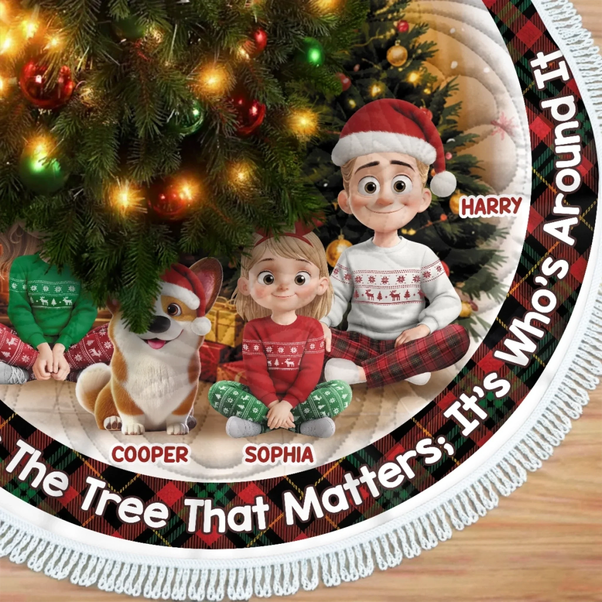 Custom Tree Skirt - Personalized Christmas Birthday Gifts For Mom, Dad, Brother, Sister, Kids - Home Feels Like Christmas - Robaser