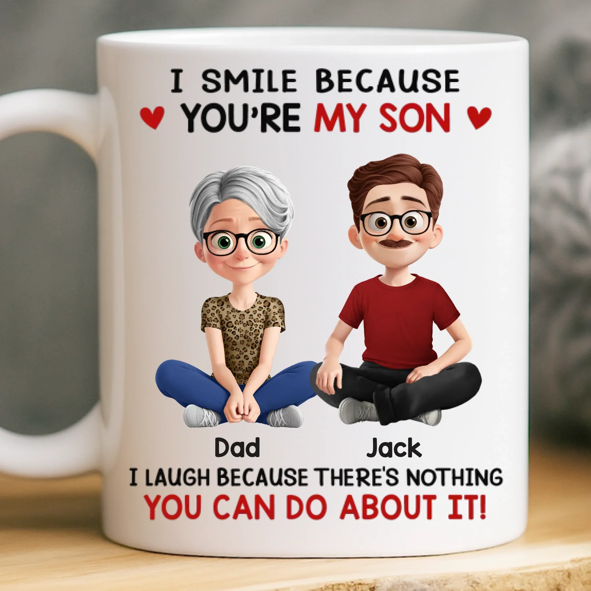 Custom Mug - Personalized Birthday Gifts For Mom, Dad, Son - Home Brewed With Love - Robaser