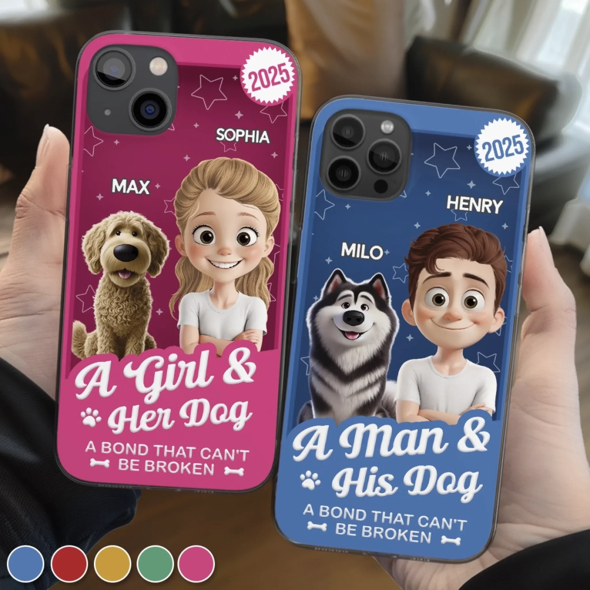 Custom Toy Box Clear Phone Case - Personalized Birthday Gifts For Dog Lovers, Dog Dad And Mom - Protected By Puppy Love - Robaser