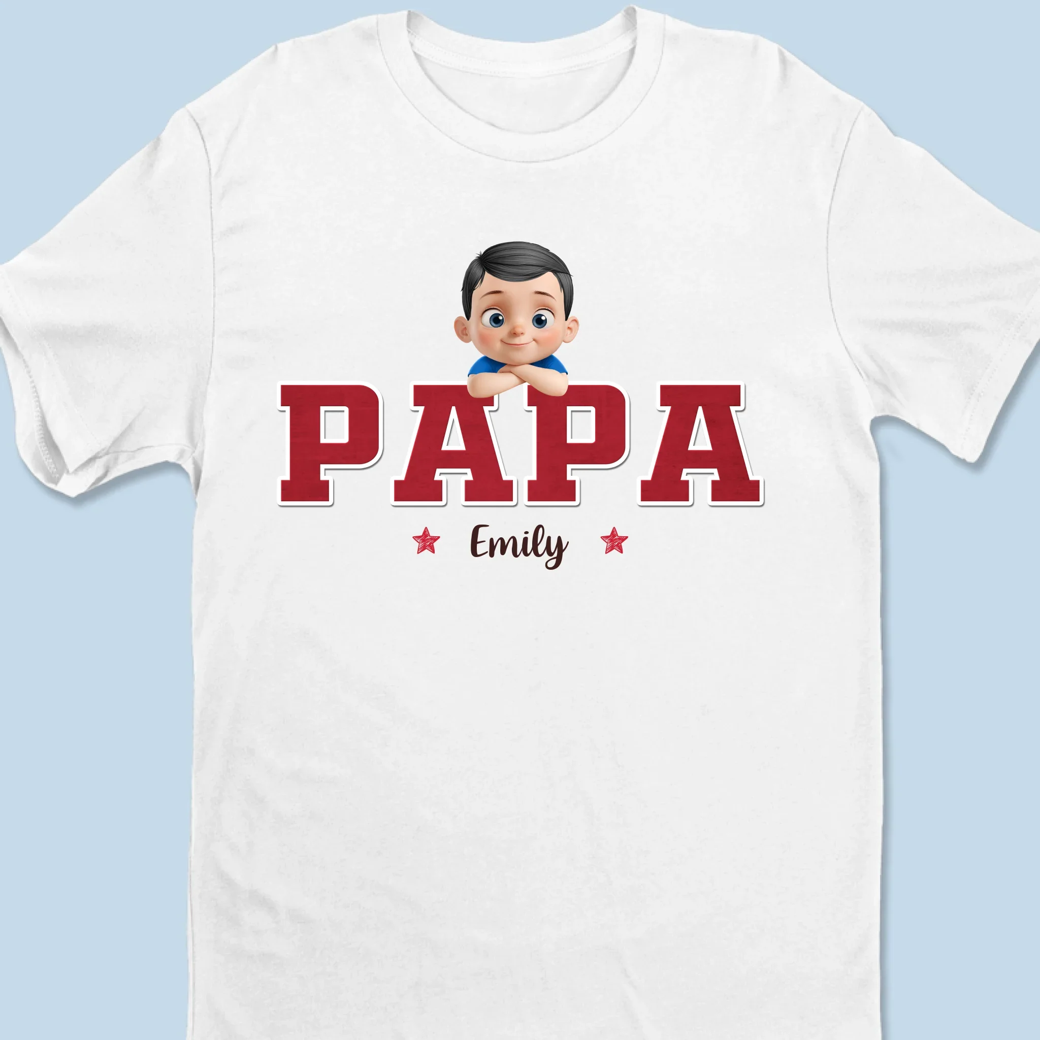 Proud To Be Their Papa - Family Personalized Custom Unisex T-shirt, Premium T-shirt, Hoodie -  Father's Day, Gift For Dad, Grandpa - Robaser