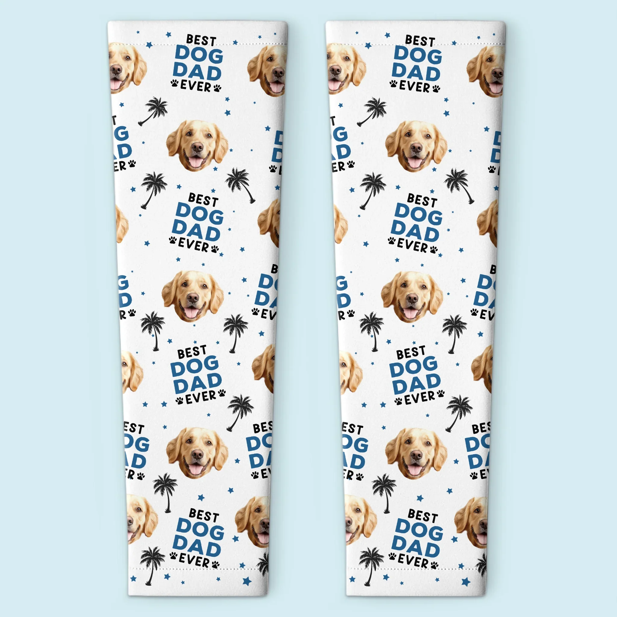 Custom Photo Best Dog Dad Ever - Dog & Cat Personalized Custom Tattoo Arm Sleeve - Summer Vacation Gift For Pet Owners, Pet Lovers - Robaser