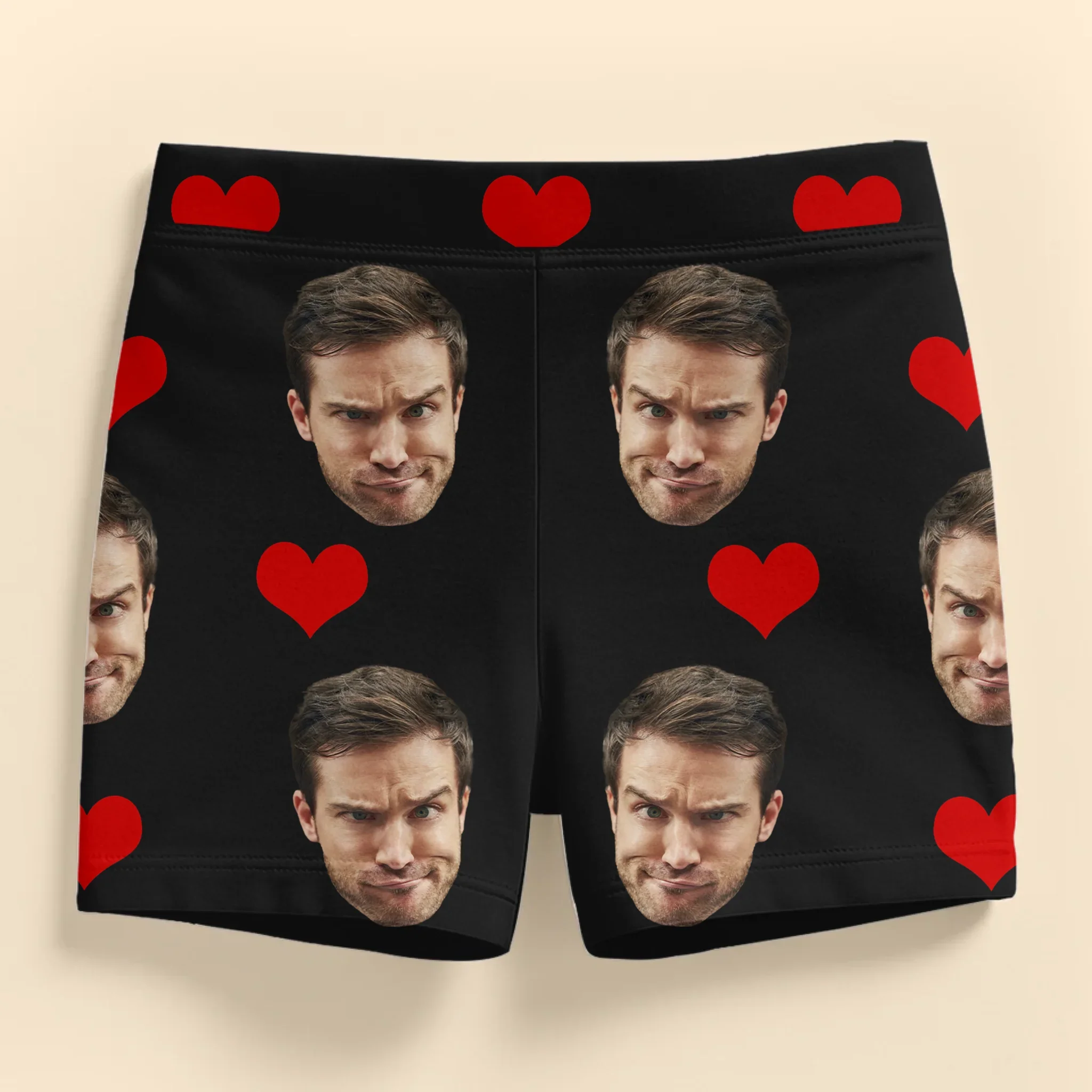 Custom Photo Short Leggings - Personalized Personalized Gifts For Husband And Wife, Him And Her - Wrapped In Your Love - Robaser