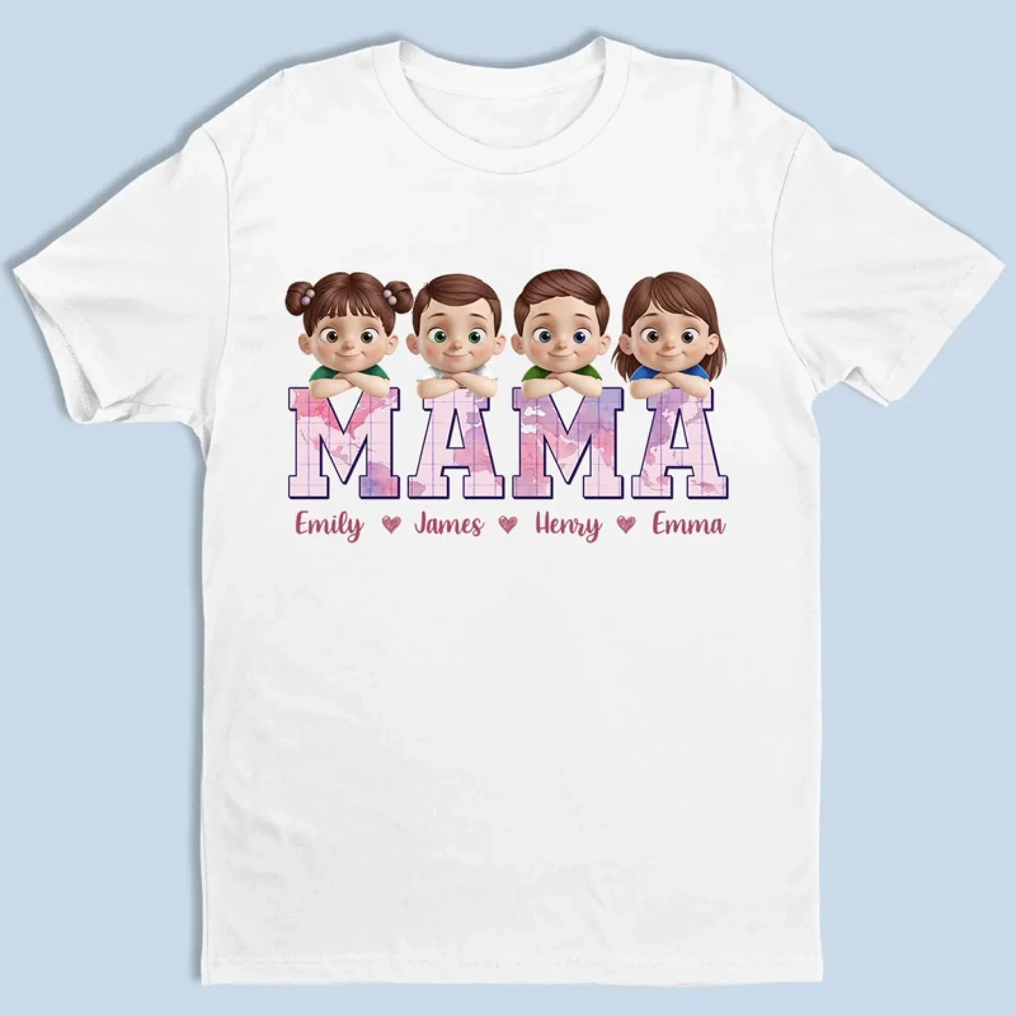 Built With Love - Family  Personalized Custom Unisex T-shirt, Premium T-shirt, Hoodie - Mother's Day, Gift For Mom, Grandma - Robaser