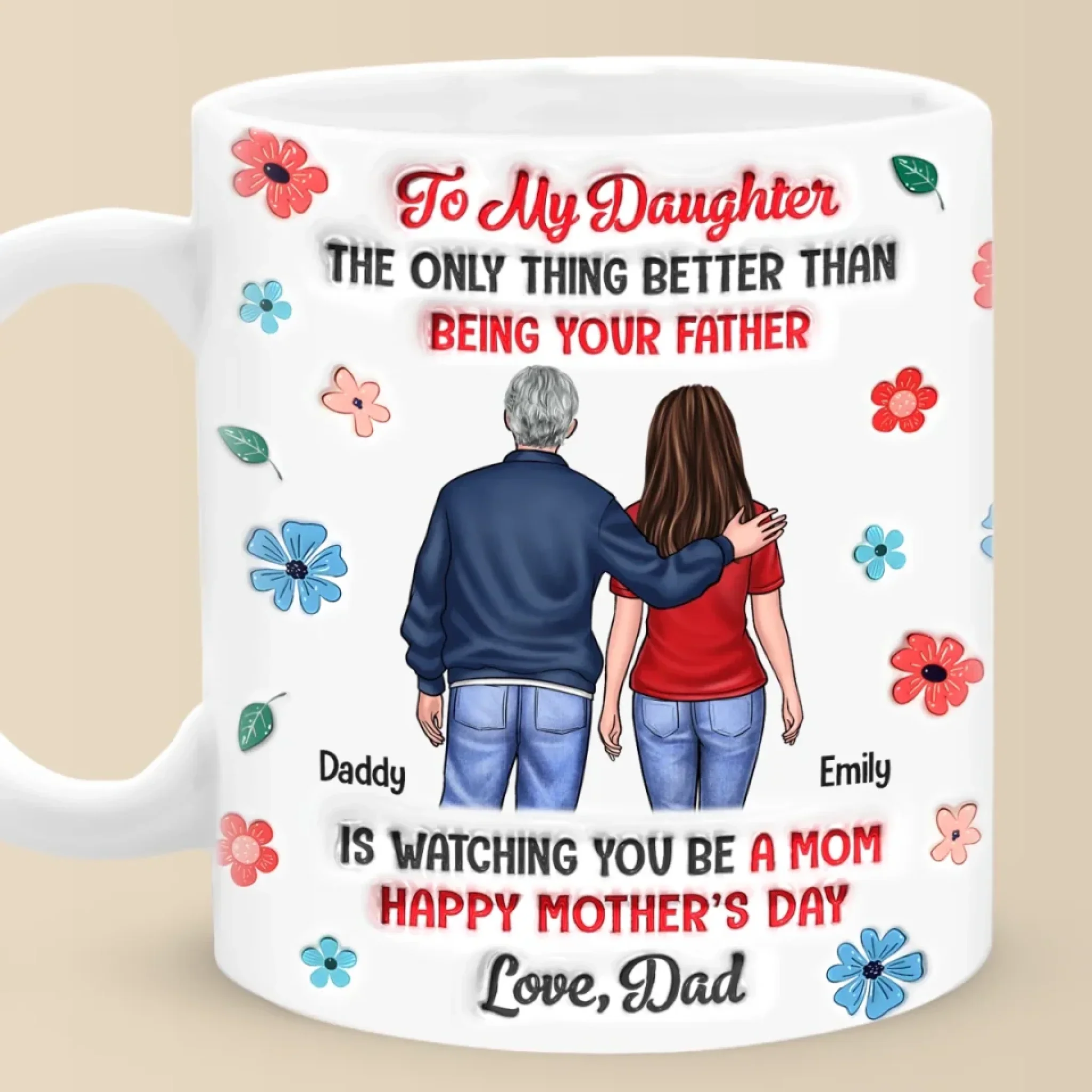 Always My Little Girl - Family Personalized Custom 3D Inflated Effect Printed Mug - Mother's Day, Gift For Dad, Daughter - Robaser