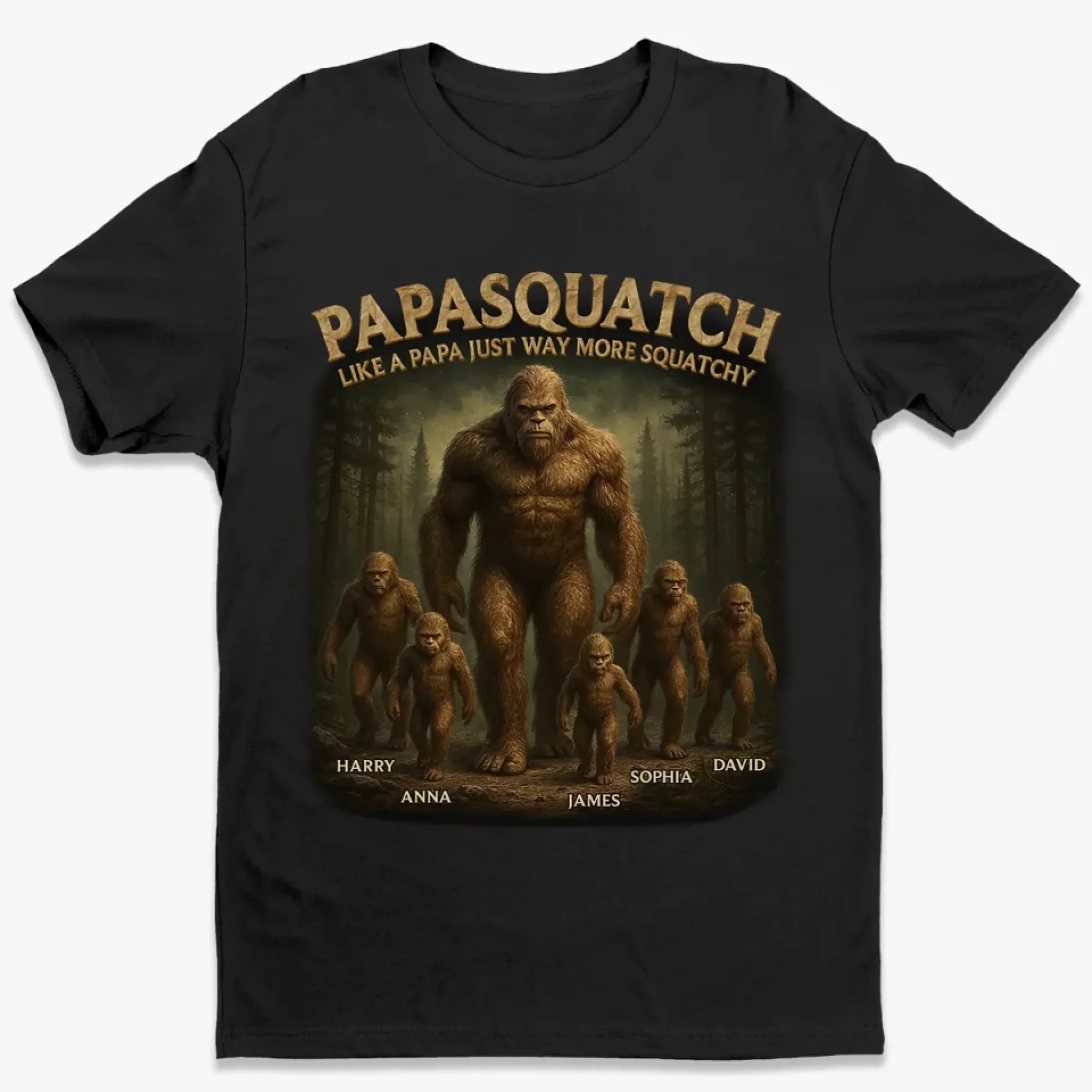 Like A Papa Just Way More Squatchy - Family Personalized Custom Unisex T-shirt, Premium T-shirt, Hoodie - Father's Day, Gift For Dad, Grandpa - Robaser