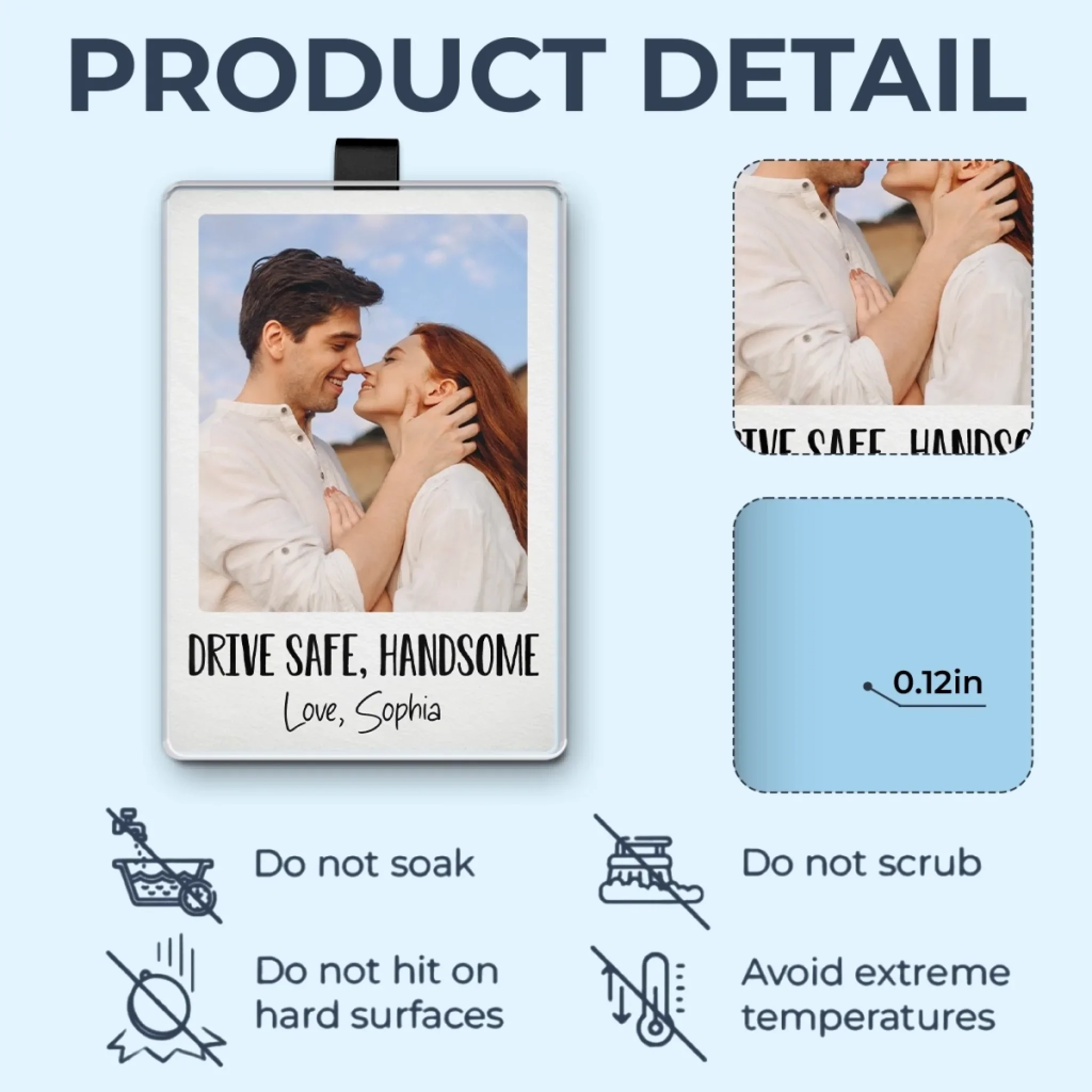 Custom Photo Road Trip Of Love, Every Day - Couple Personalized Custom Acrylic Car Visor Clip - Gift For Husband Wife, Anniversary - Robaser