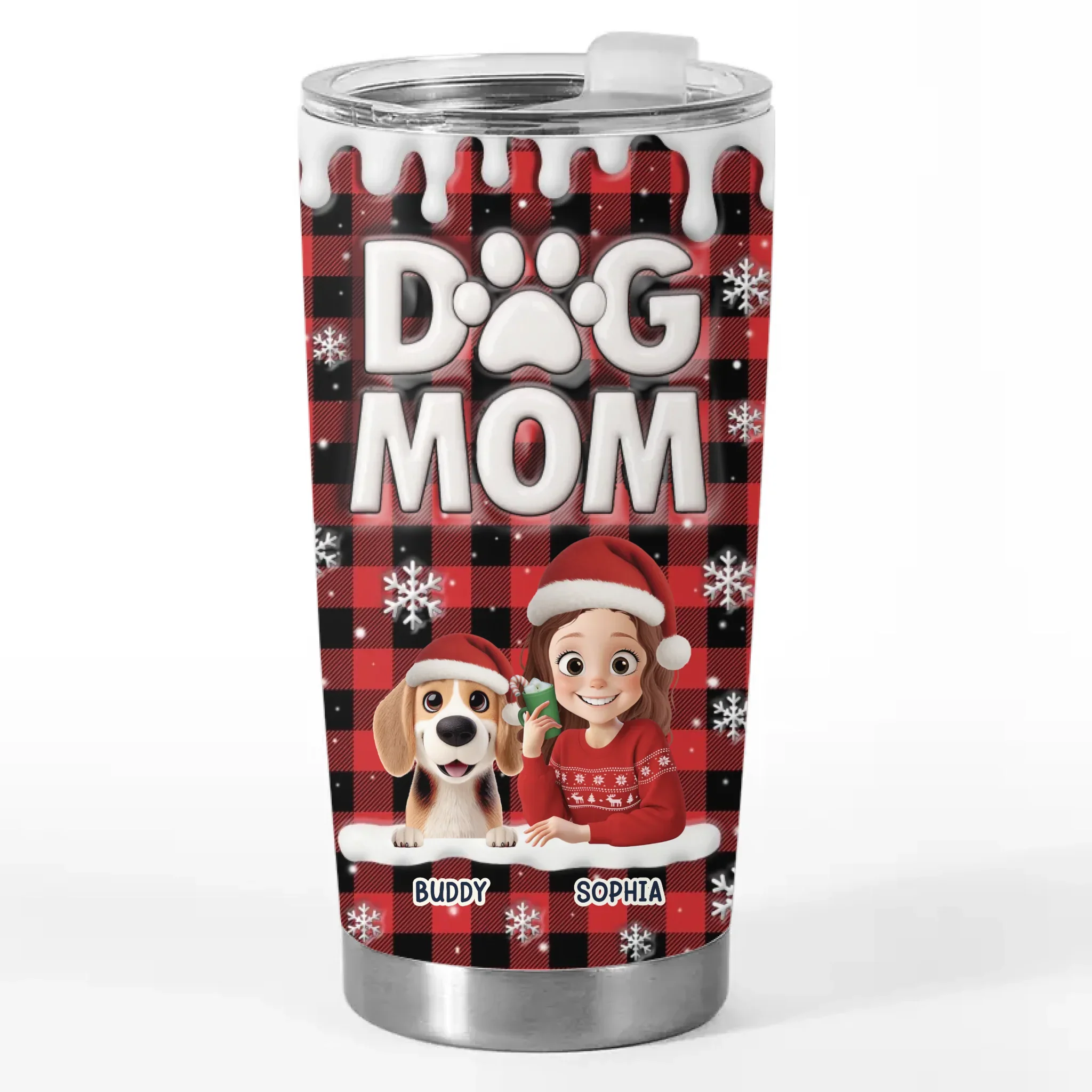 Custom Tumbler - Personalized Christmas Birthday Gifts For Dog Lovers, Dog Dad And Mom - Welcome To The Pawty - Robaser