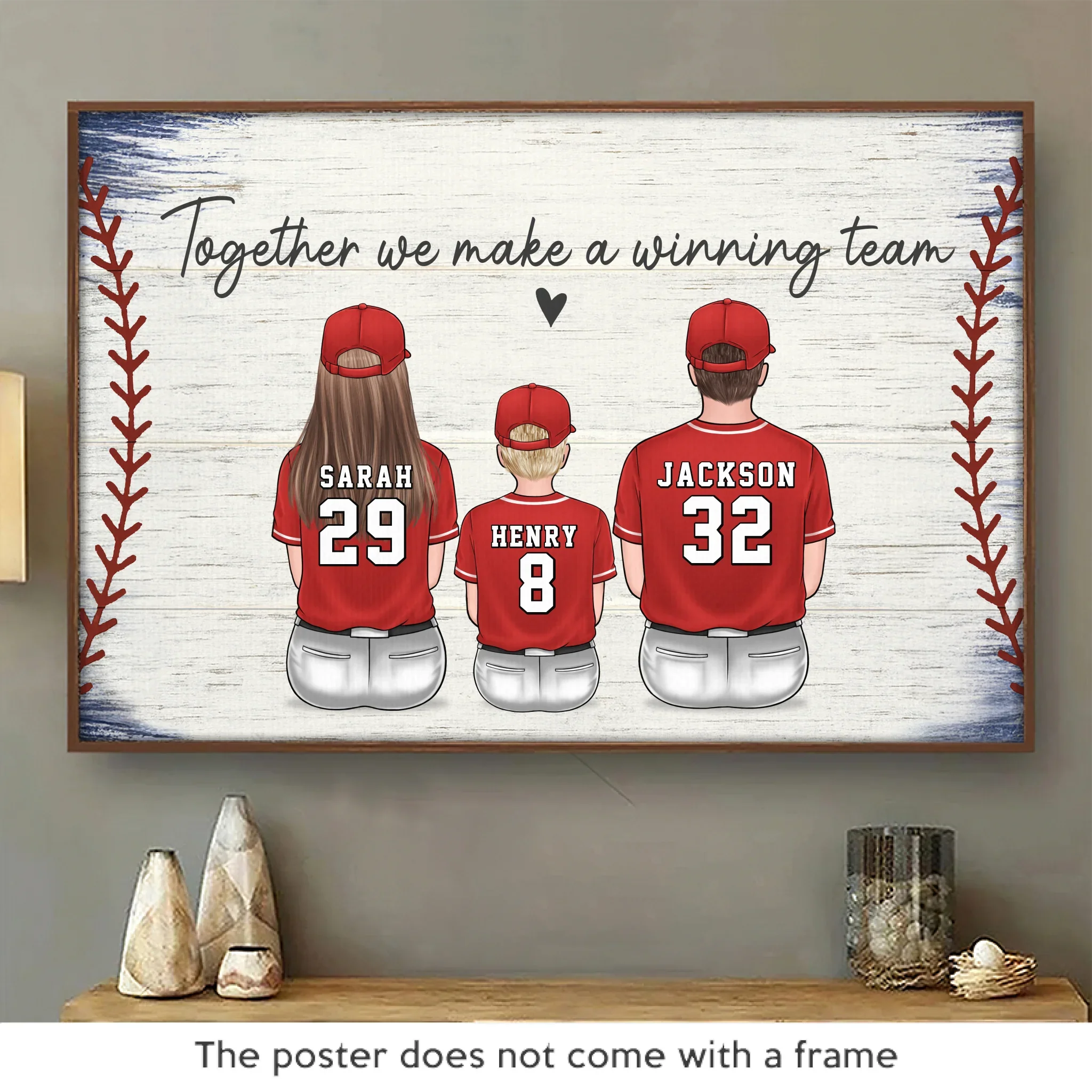 Family, The Ultimate Winning Team - Family Personalized Custom Horizontal Poster - Father's Day, Gift For Dad, Sport Lovers, Sport Players - Robaser