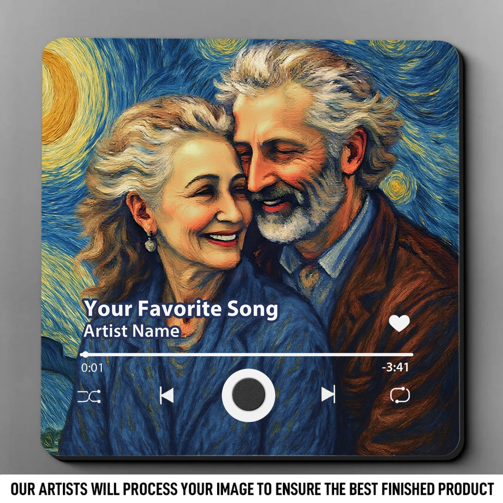 Custom Photo Music Fridge Magnet That Can Play Songs - Personalized Anniversary Wedding Gifts For Husband And Wife, Him And Her - Our Story In Every Note - Robaser