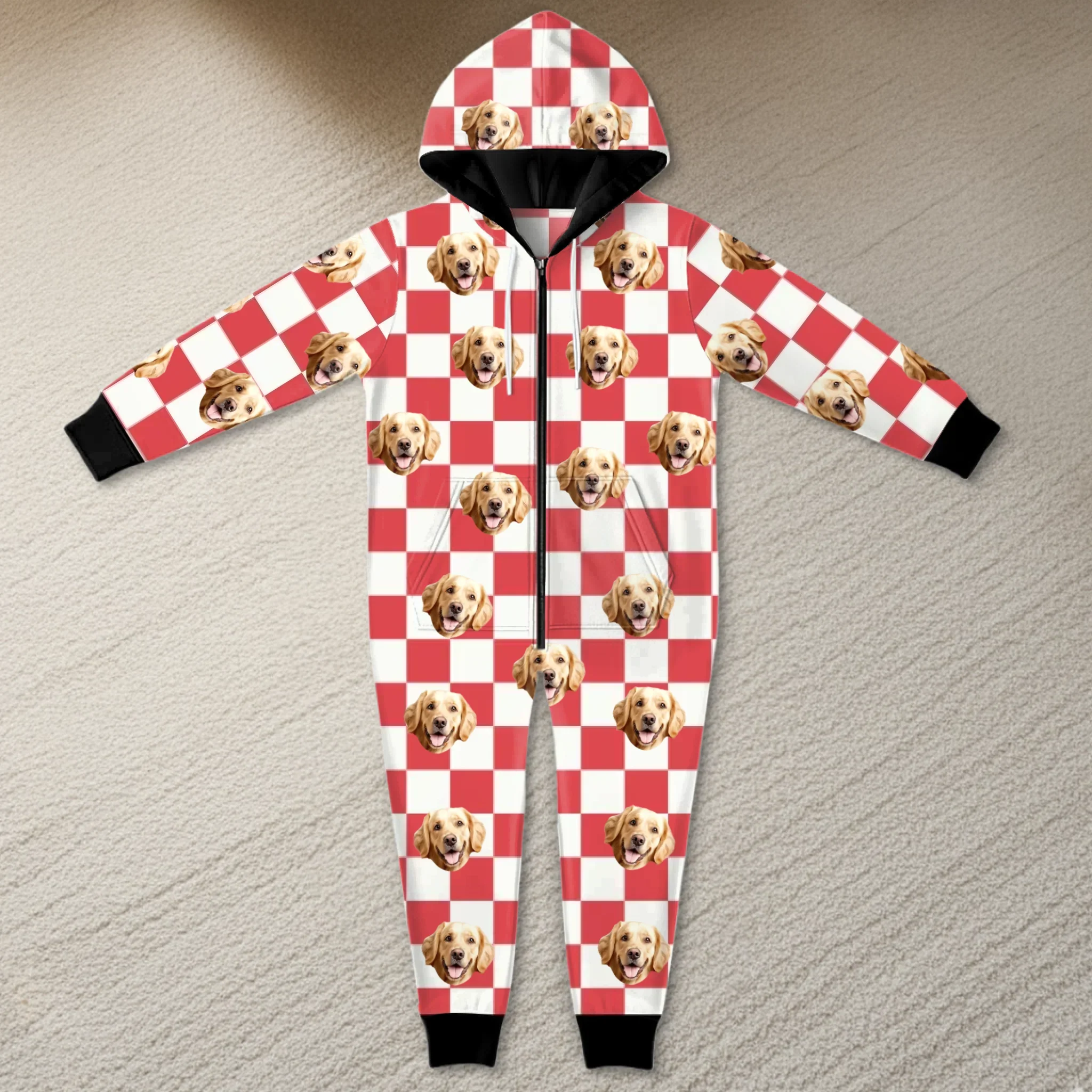 Custom Photo Adult Onesie - Personalized Christmas Birthday Gifts For Dog Cat Lovers, Dog Dad And Mom, Cat Owners - Too Glam To Give A Woof - Robaser