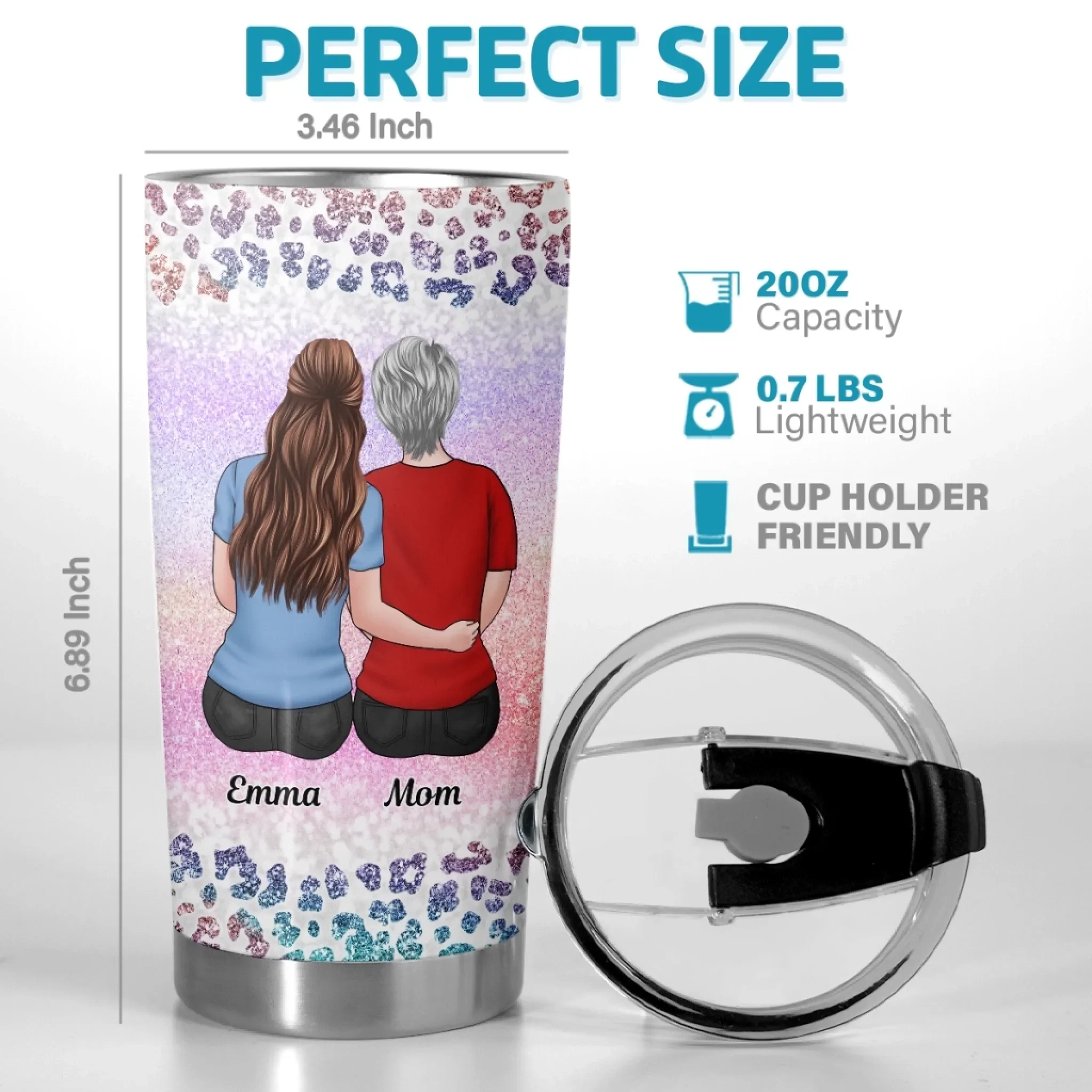 Custom Tumbler - Personalized Birthday Gifts For Mom, Grandma, Daughter, Granddaughter - Unstoppable Like You Are - Robaser