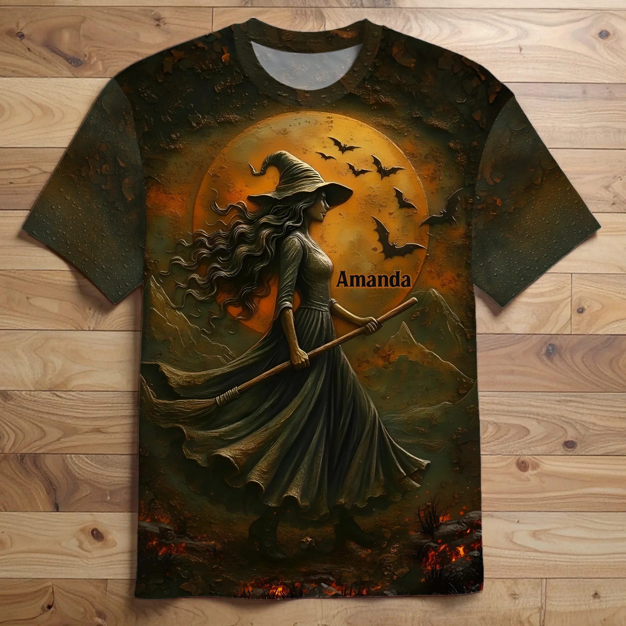Custom Unisex T-shirt - Personalized Halloween Witchy Gifts For Besties, Sisters, BFF, Family, Yourself - Magic Flows Through My Soul - Robaser