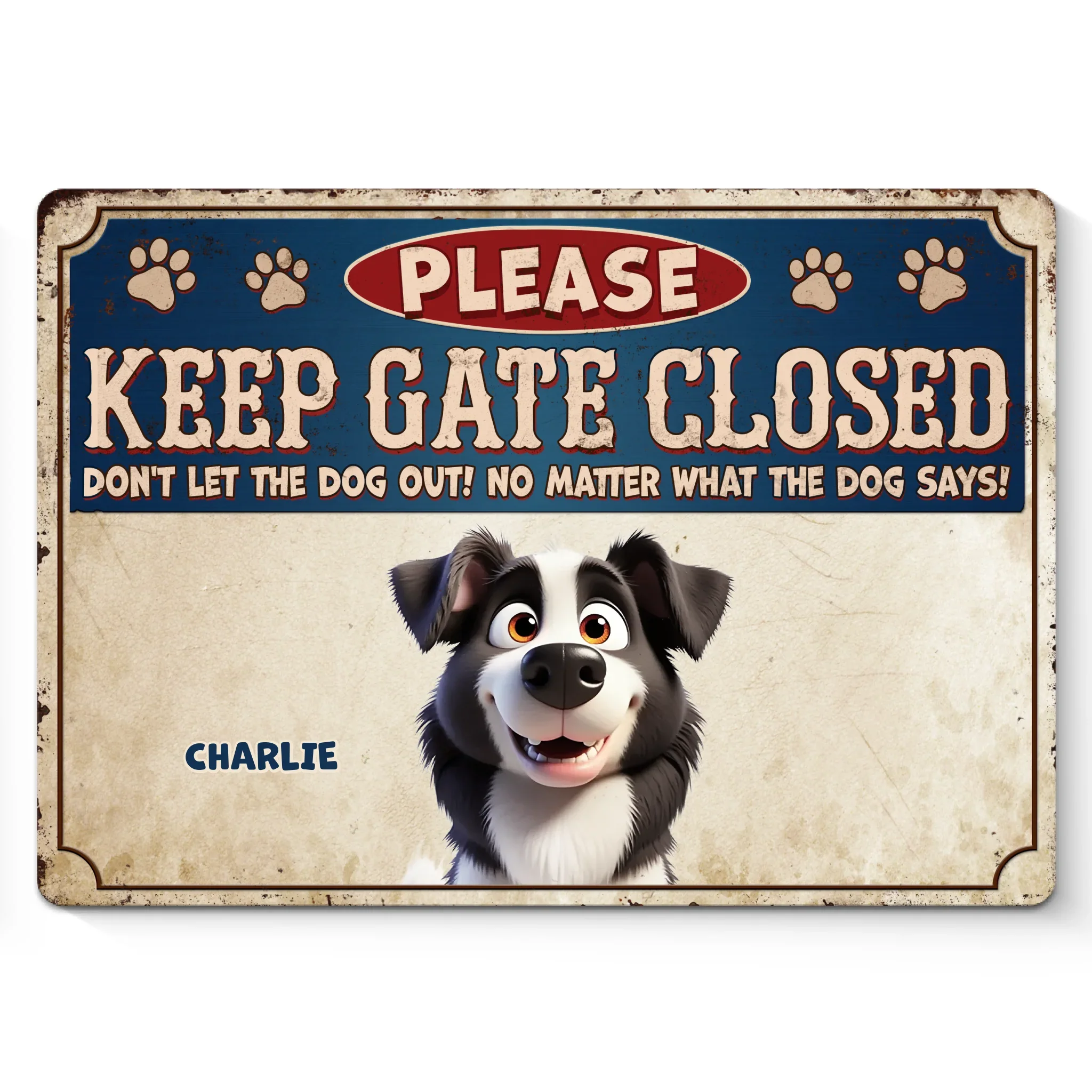 Custom Home Decor Metal Sign - Personalized Birthday Gifts For Dog Lovers, Dog Dad And Mom - No Open Gate, No Wild Chase - Robaser