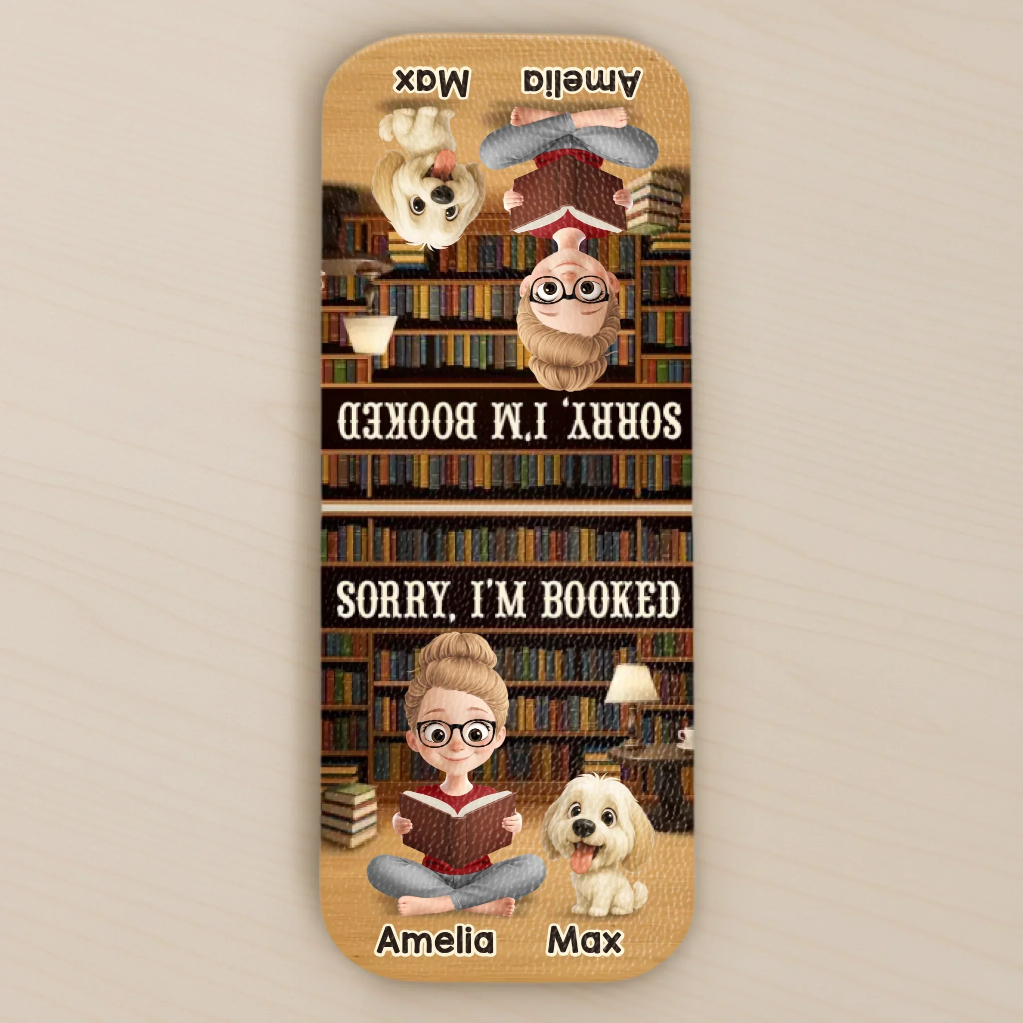 Custom Leather Magnetic Bookmark - Personalized  Bookish Gifts For Book Lovers, Bookworms, Dog Cat Lovers - Stories With Paws - Robaser