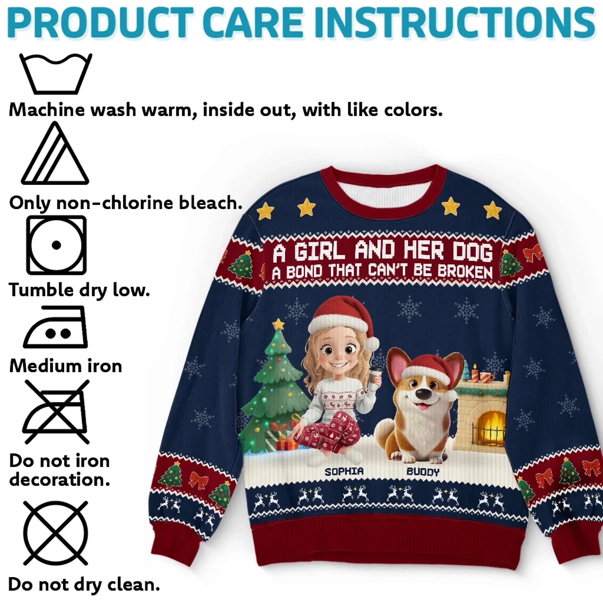 Custom Unisex Ugly Sweatshirt - Personalized  Christmas Birthday Gifts For Dog Cat Lovers, Dog Dad And Mom, Cat Owners - Forever My Fur Family - Robaser