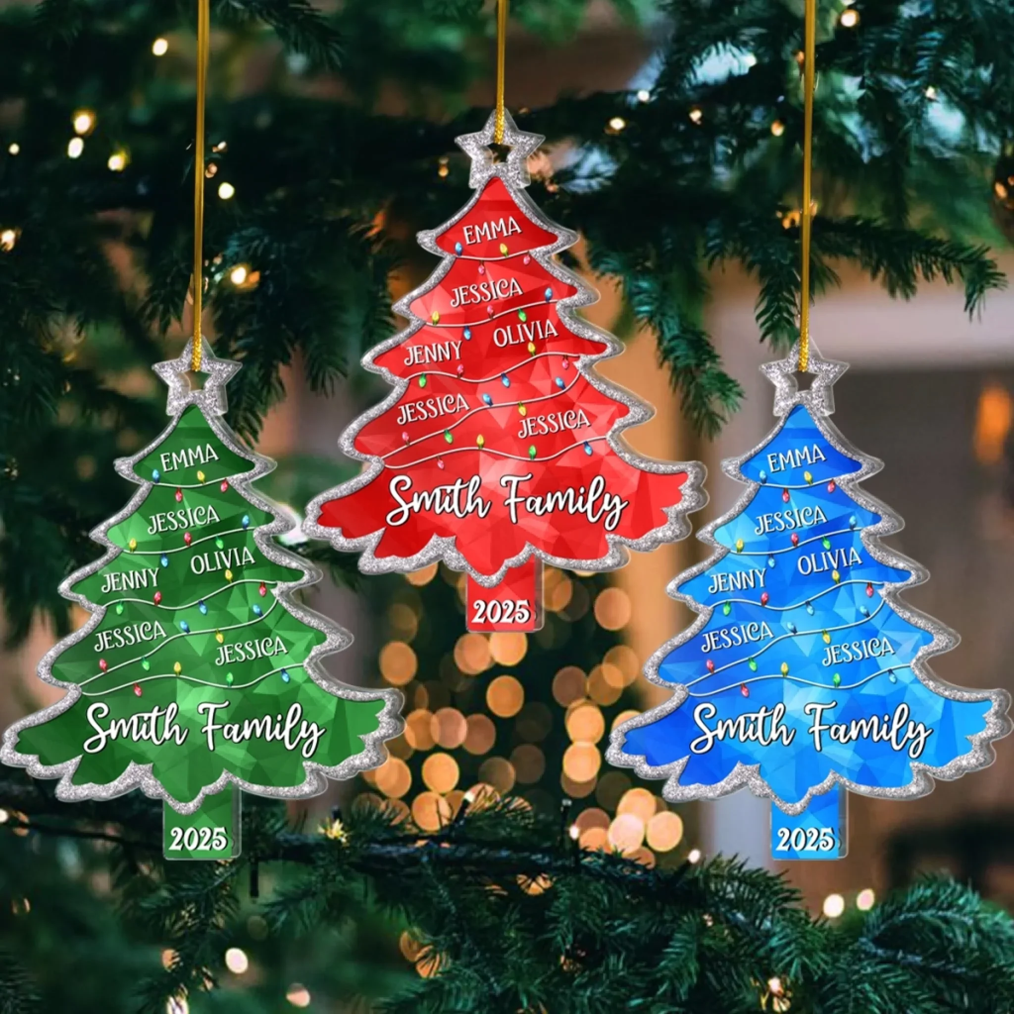 Custom Acrylic Ornament - Personalized Christmas Birthday Gifts For Mom, Dad, Kids - A Tree Full Of Memories - Robaser