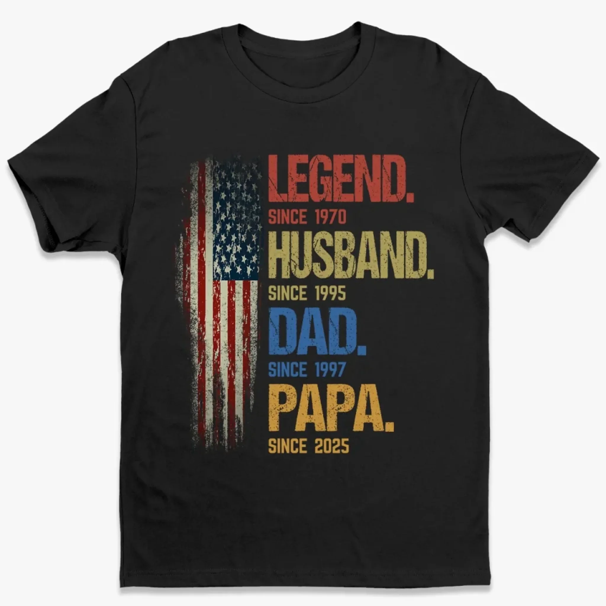 From Legend To Papa - Family Personalized Custom Unisex T-shirt, Premium T-shirt, Hoodie - Father's Day, Gift For Dad, Grandpa - Robaser
