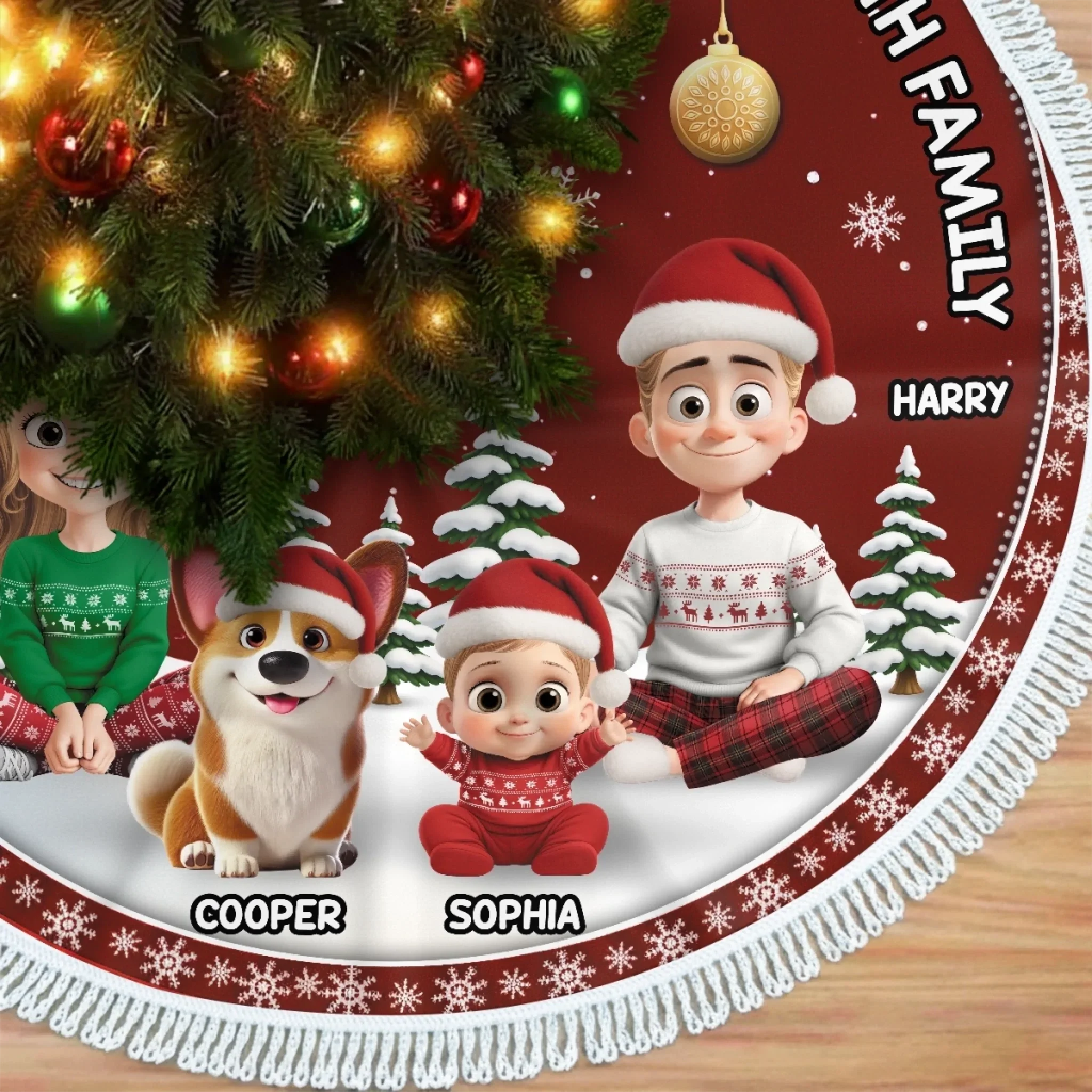 Custom Tree Skirt - Personalized Christmas Birthday Gifts For Mom, Dad, Brother, Sister, Kids - Blessed This Christmas - Robaser