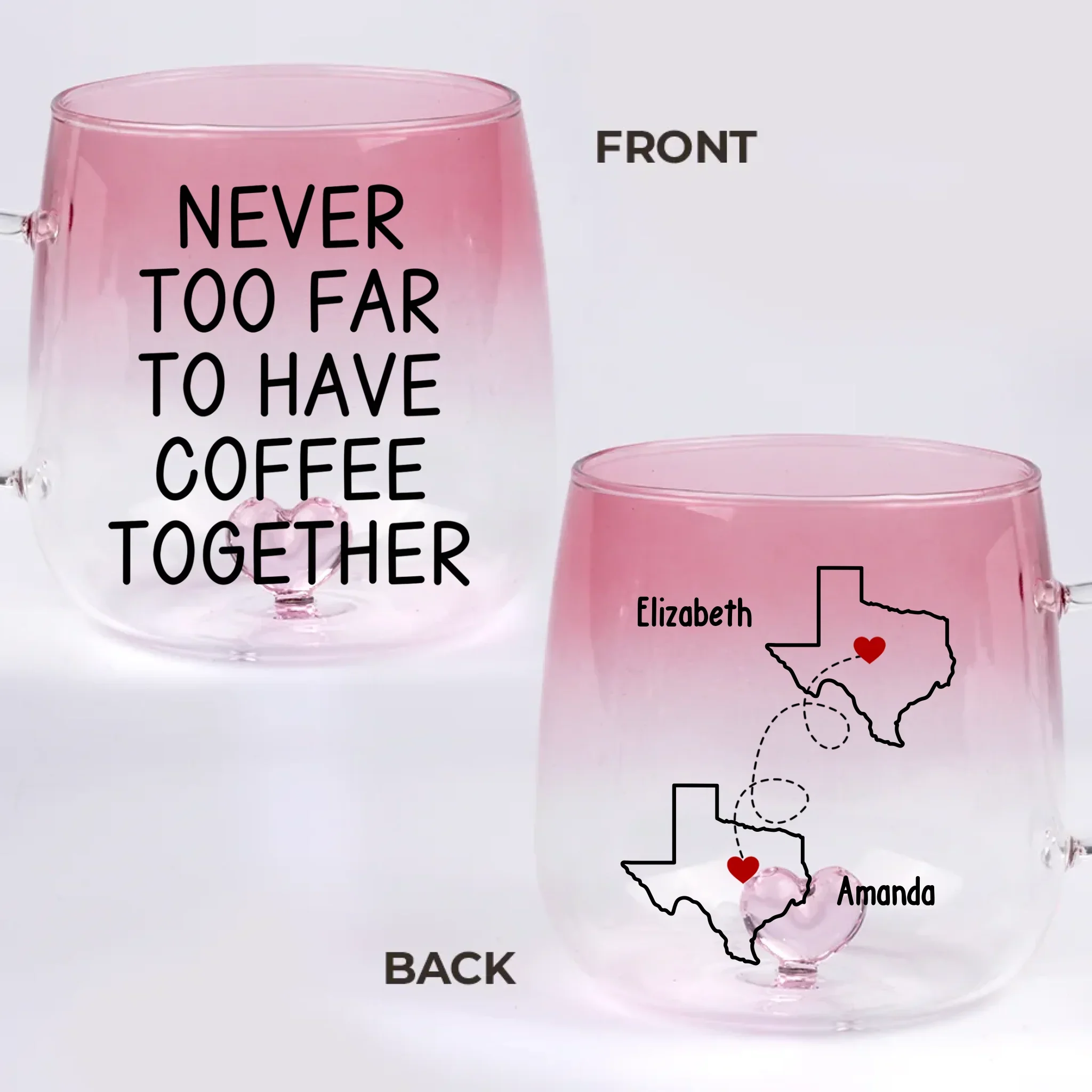 I Miss Being Annoying Together - Bestie Personalized Custom Gradient Glass Mug - Gift For Best Friends, BFF, Sisters - Robaser