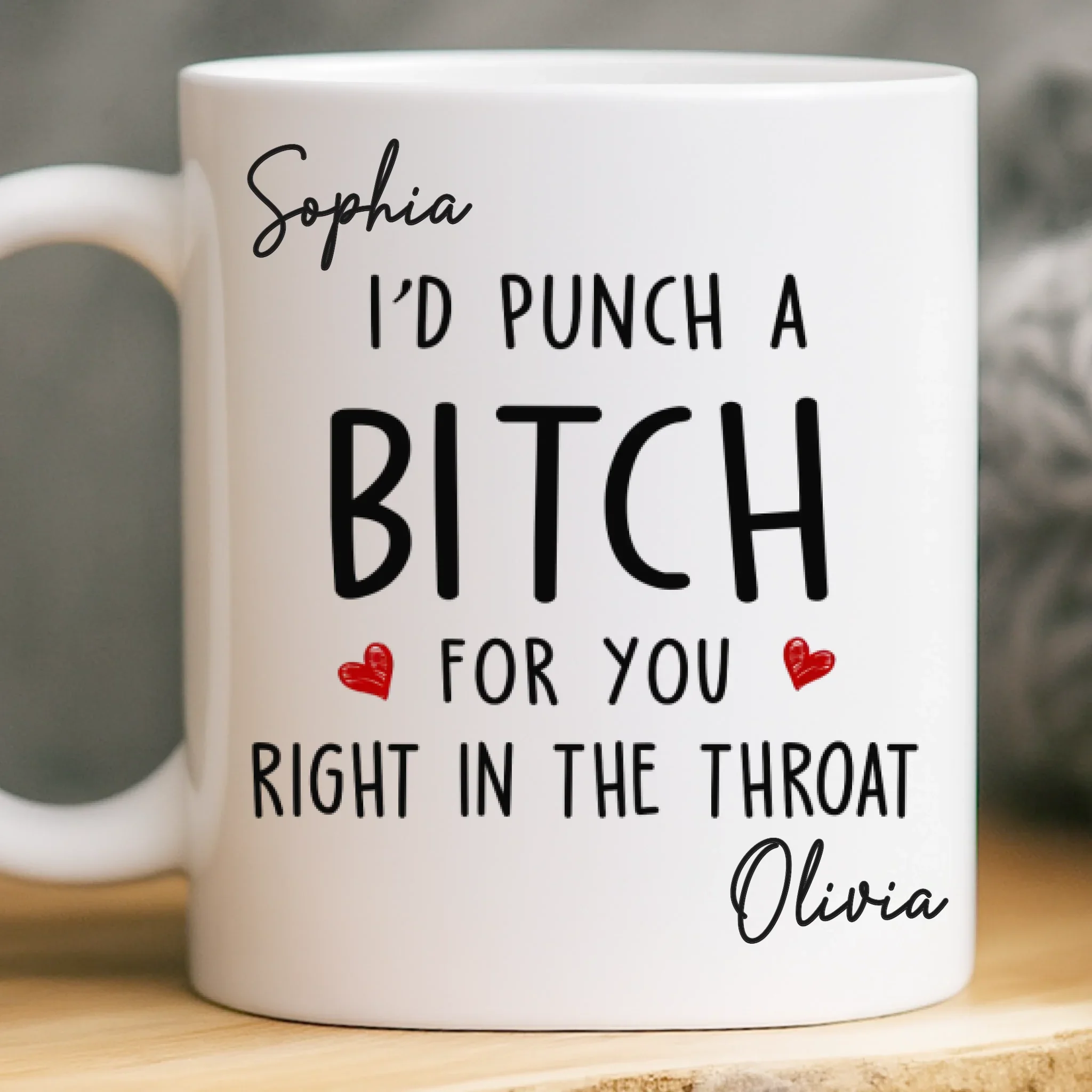 Custom Mug - Personalized Best Friend Birthday Gifts For Women, Besties, Sisters, BFF - Doing Life With You - Robaser