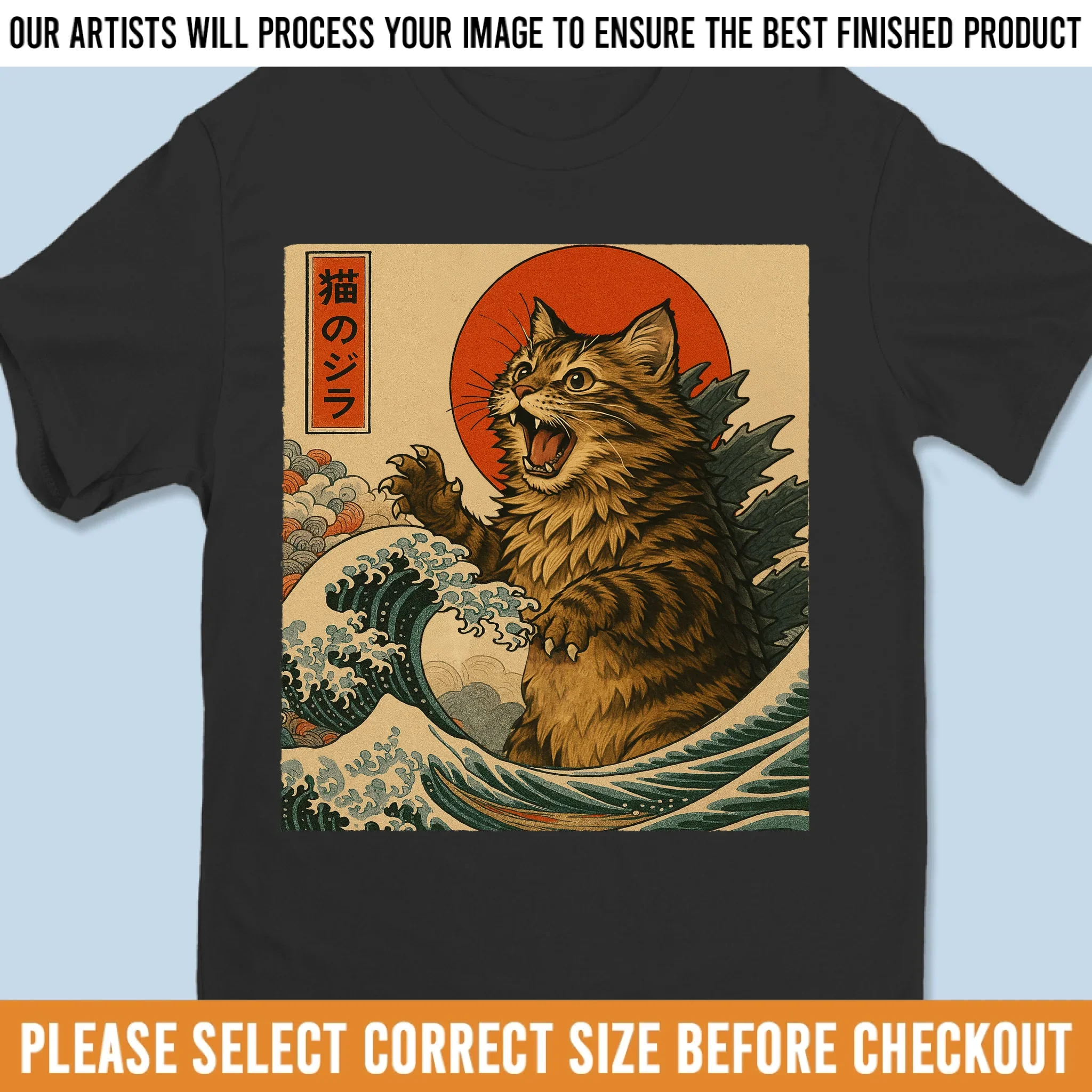 Custom Photo Unisex T-shirt, Premium T-shirt, Hoodie - Personalized Birthday Gifts For Dog Cat Lovers, Dog Dad And Mom, Cat Owners - Meowzilla Rises - Robaser