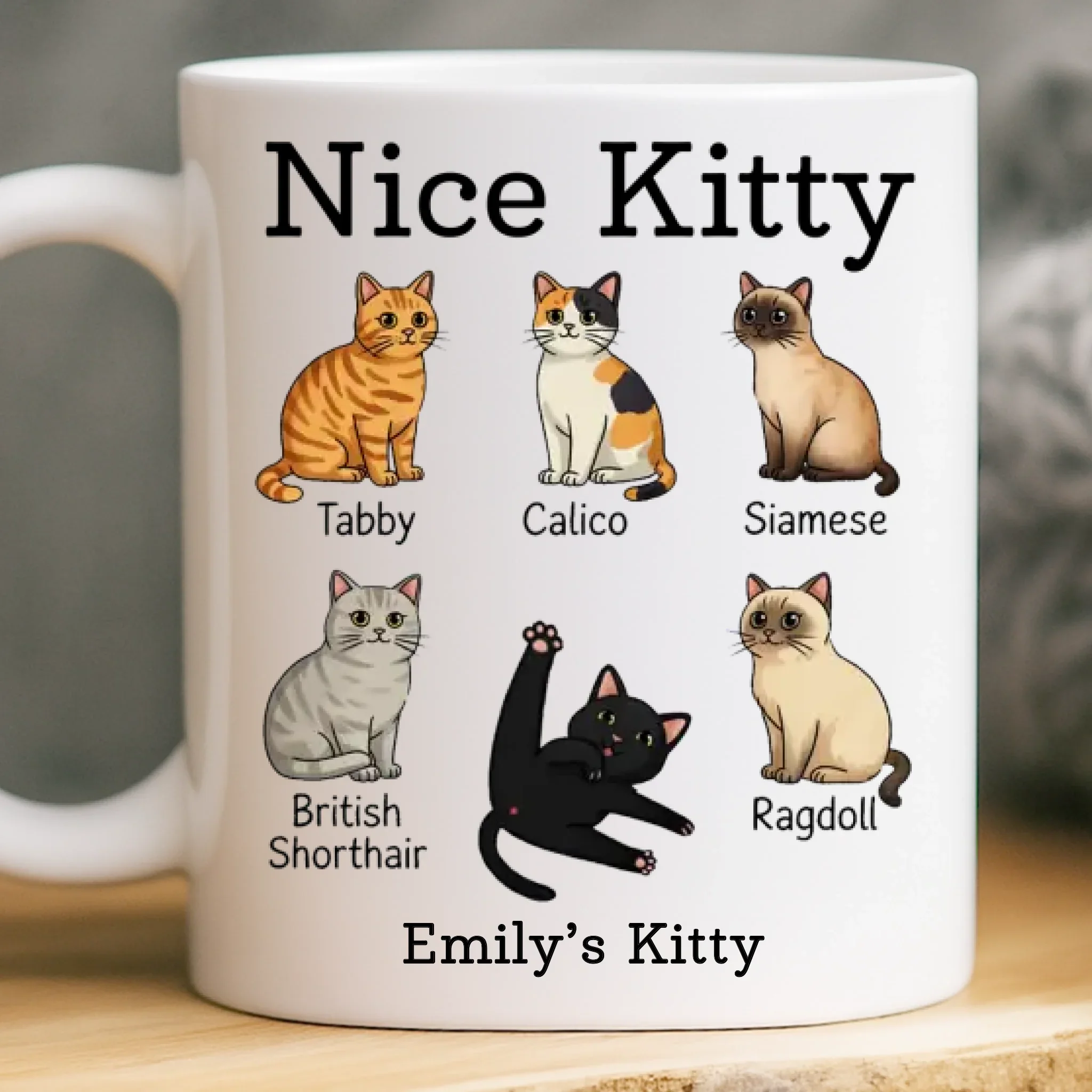 Custom Mug - Personalized Christmas Birthday Gifts For Wife, Coworkers, Friends - Purrfection Comes In Many Forms - Robaser