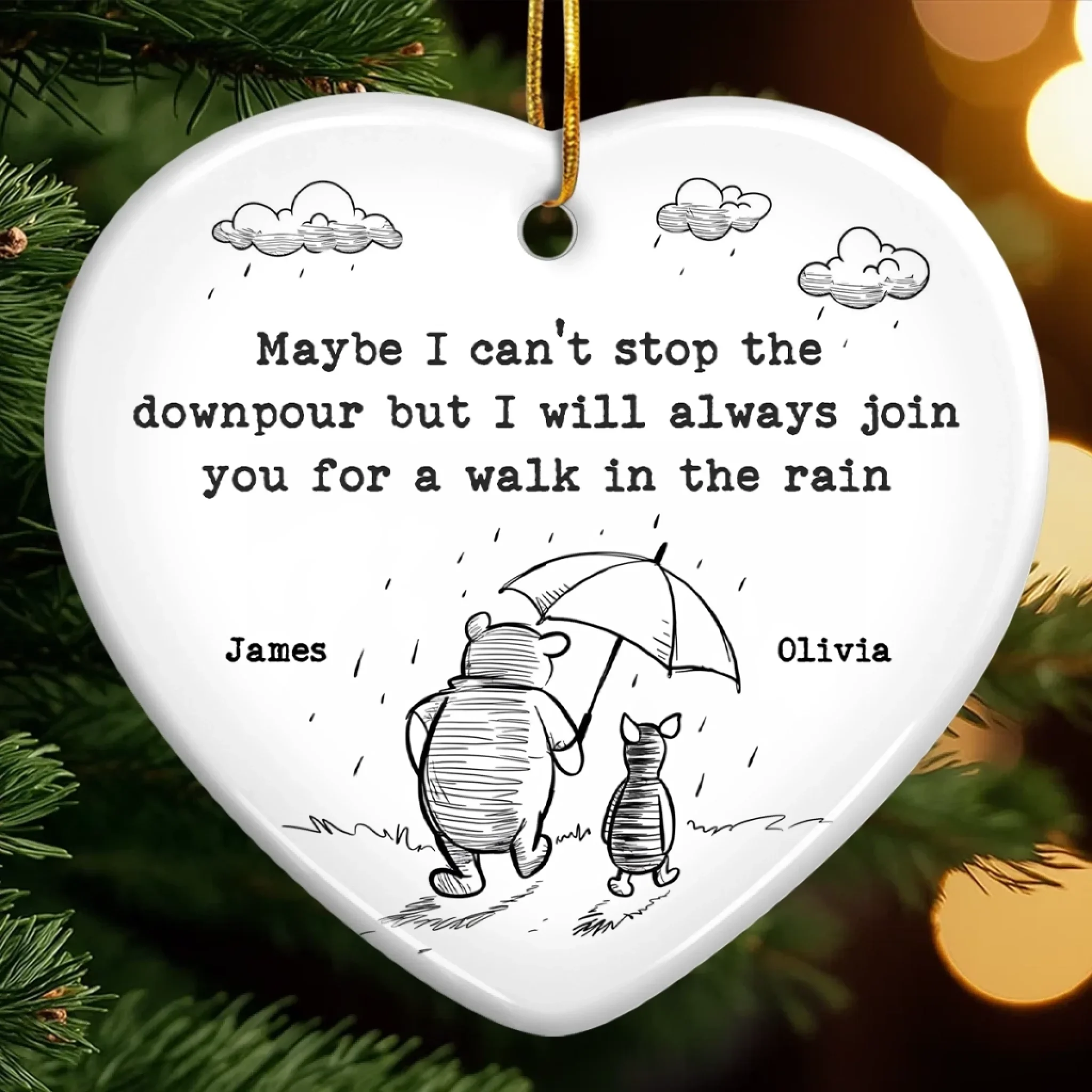 Custom Ceramic Ornament - Personalized Best Friend Christmas Birthday Gifts For Women, Besties, Sisters, BFF - A Friend Like You - Robaser