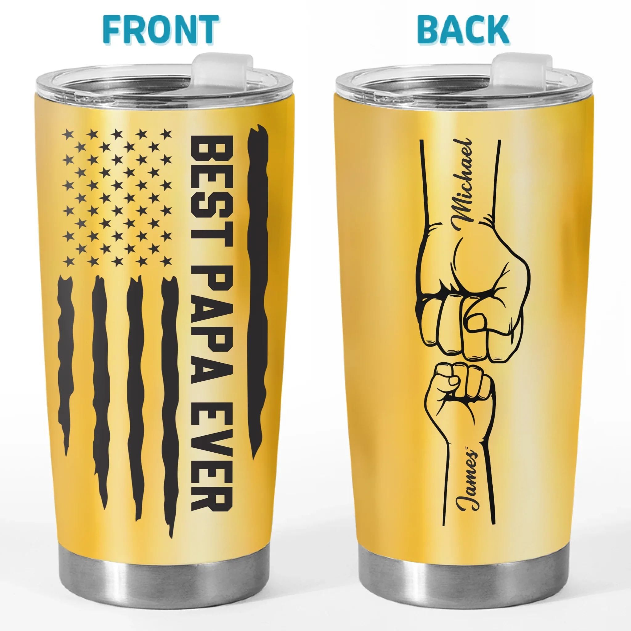 Dad, You Make Life Better - Family Personalized Custom Tumbler - Father's Day, Gift For Dad, Grandpa - Robaser