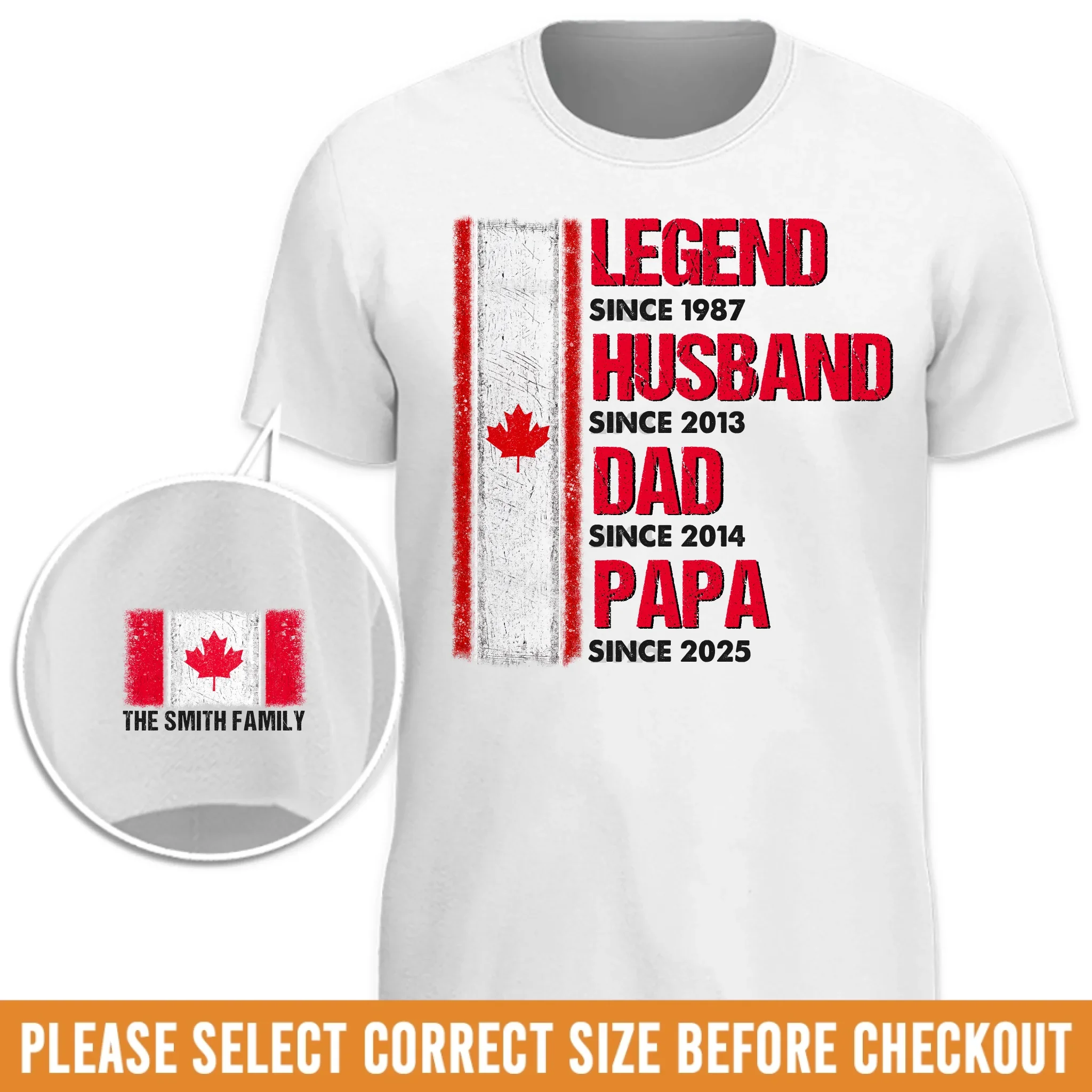 Custom Unisex T-Shirt With Design On Sleeve - Personalized Birthday Gifts For Dad, Grandpa - One Man, Many Roles - Robaser