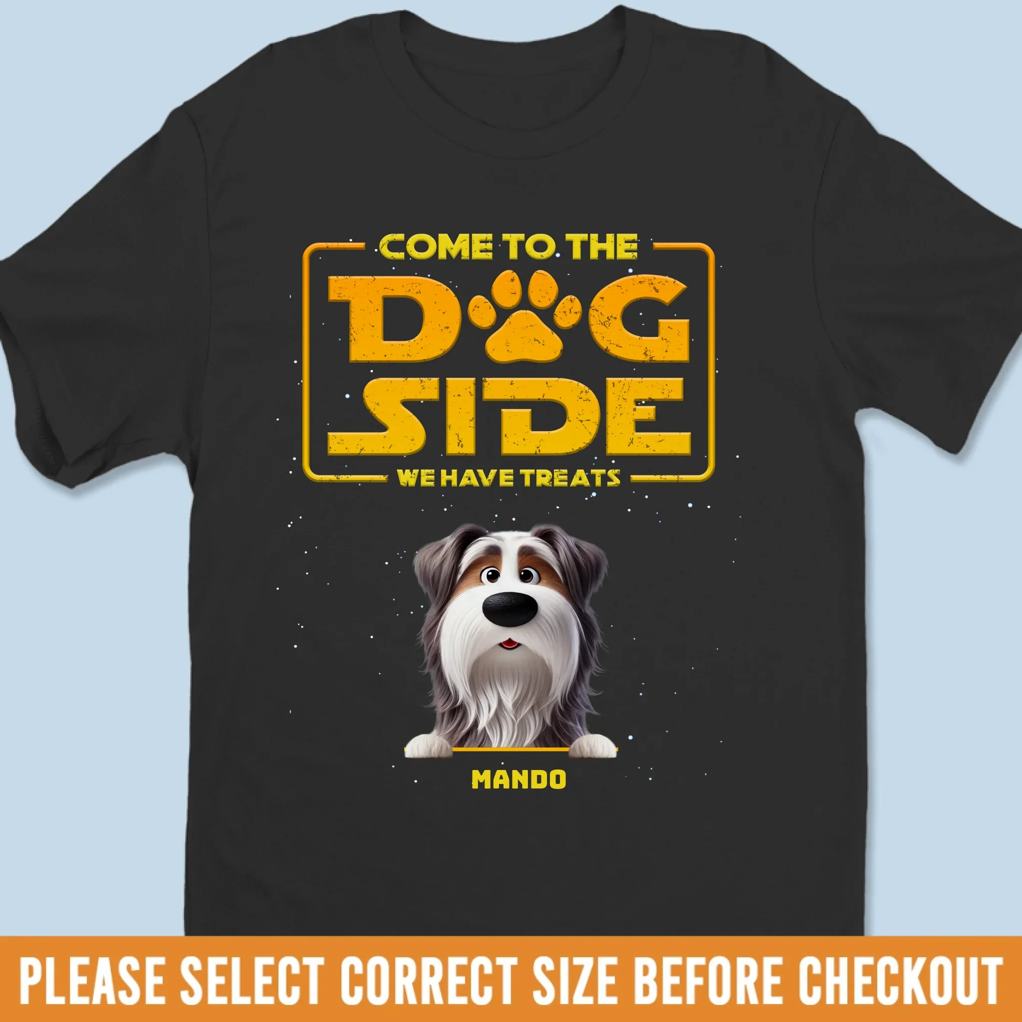 Custom Unisex T-shirt, Premium T-shirt, Hoodie - Personalized Birthday Gifts For Dog Lovers, Dog Dad And Mom - Welcome To The Bark Side - Robaser