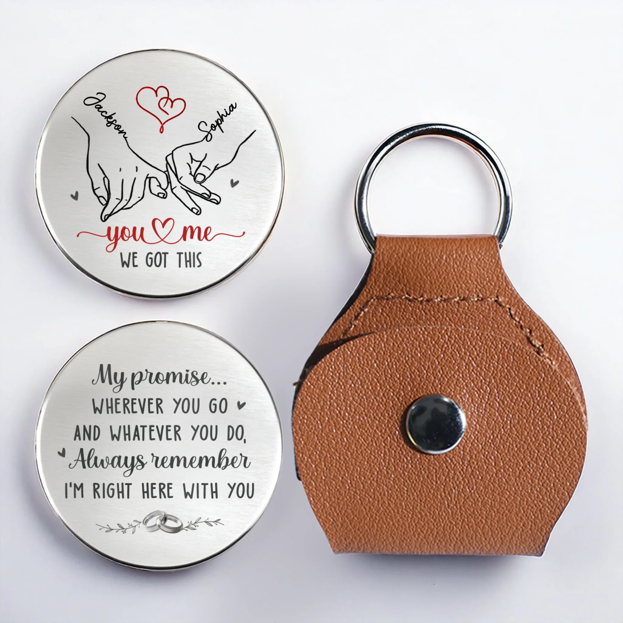 Custom Pocket Hug - Personalized Anniversary Wedding Gifts For Husband And Wife, Him And Her - I Choose You Every Day - Robaser