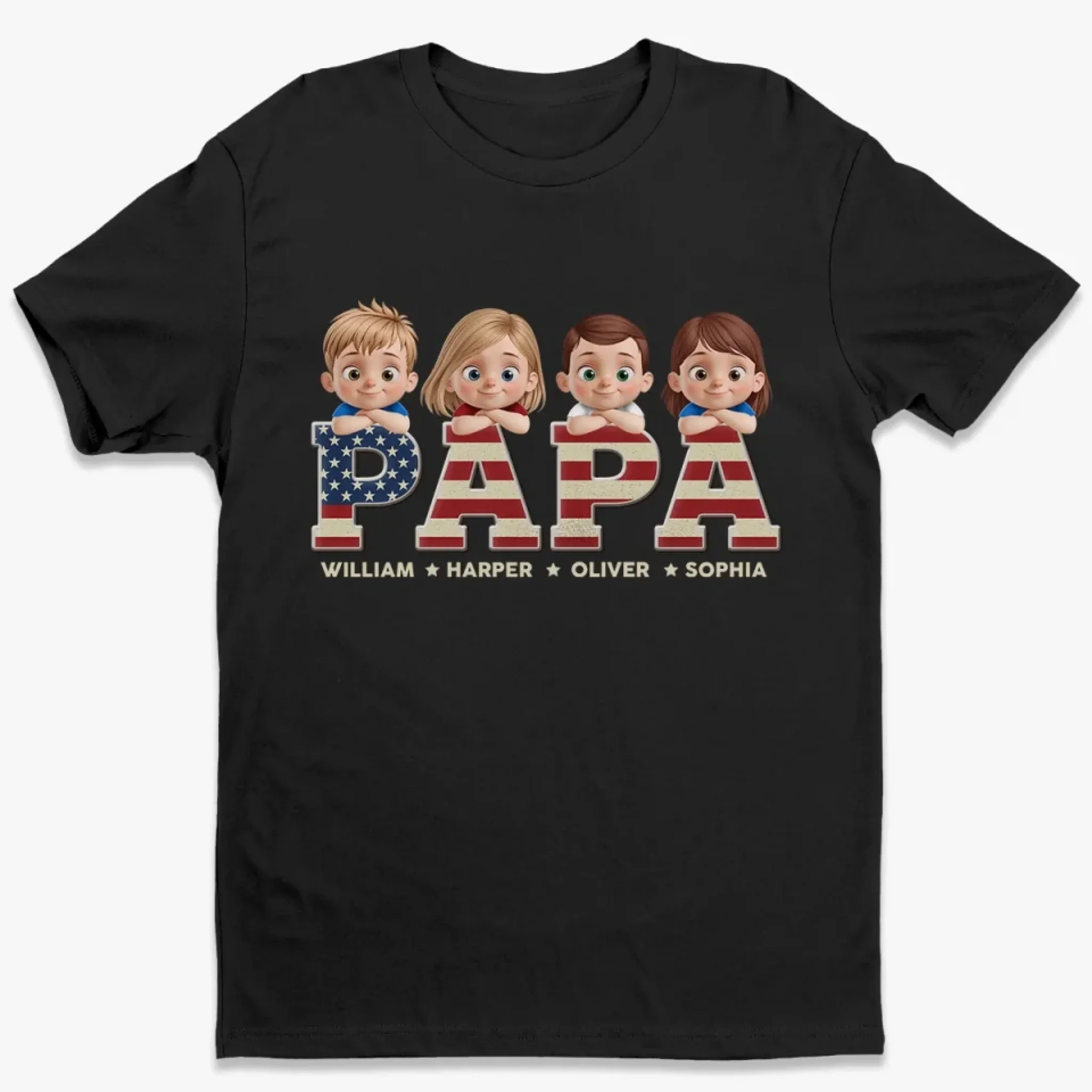 Deerly Loved By The Whole Gang - Family Personalized Custom Unisex T-shirt, Premium T-shirt, Hoodie - Father's Day, Gift For Dad - Robaser