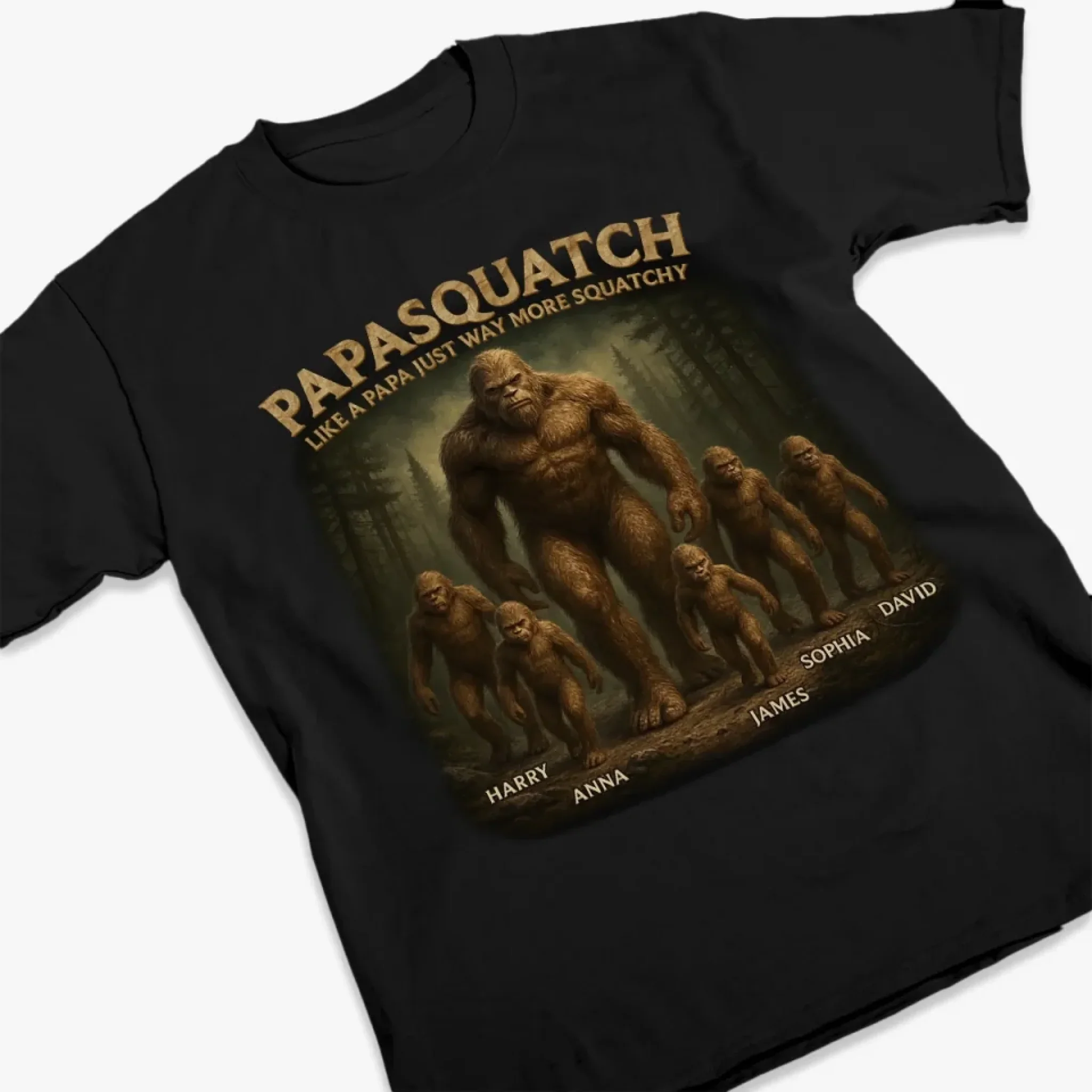 Like A Papa Just Way More Squatchy - Family Personalized Custom Unisex T-shirt, Premium T-shirt, Hoodie - Father's Day, Gift For Dad, Grandpa - Robaser