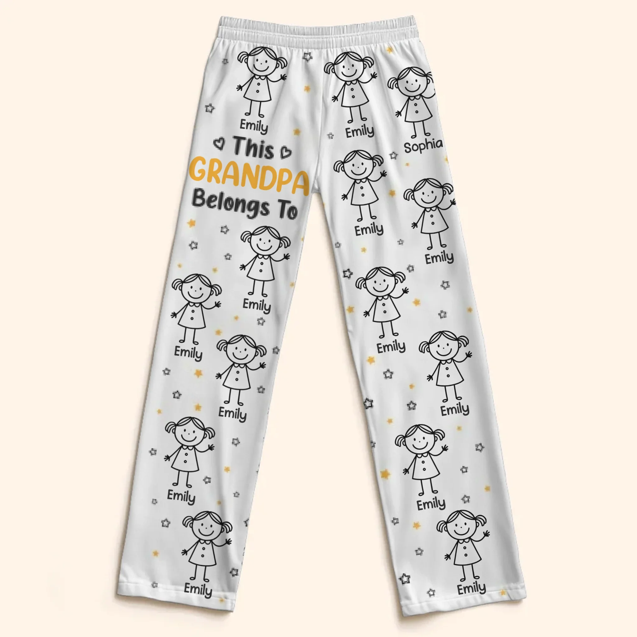 Custom Pajama Pants - Personalized Christmas Birthday Gifts For Grandma, Grandpa, Dog Cat Lovers - Made With Love And Grandkid Chaos - Robaser