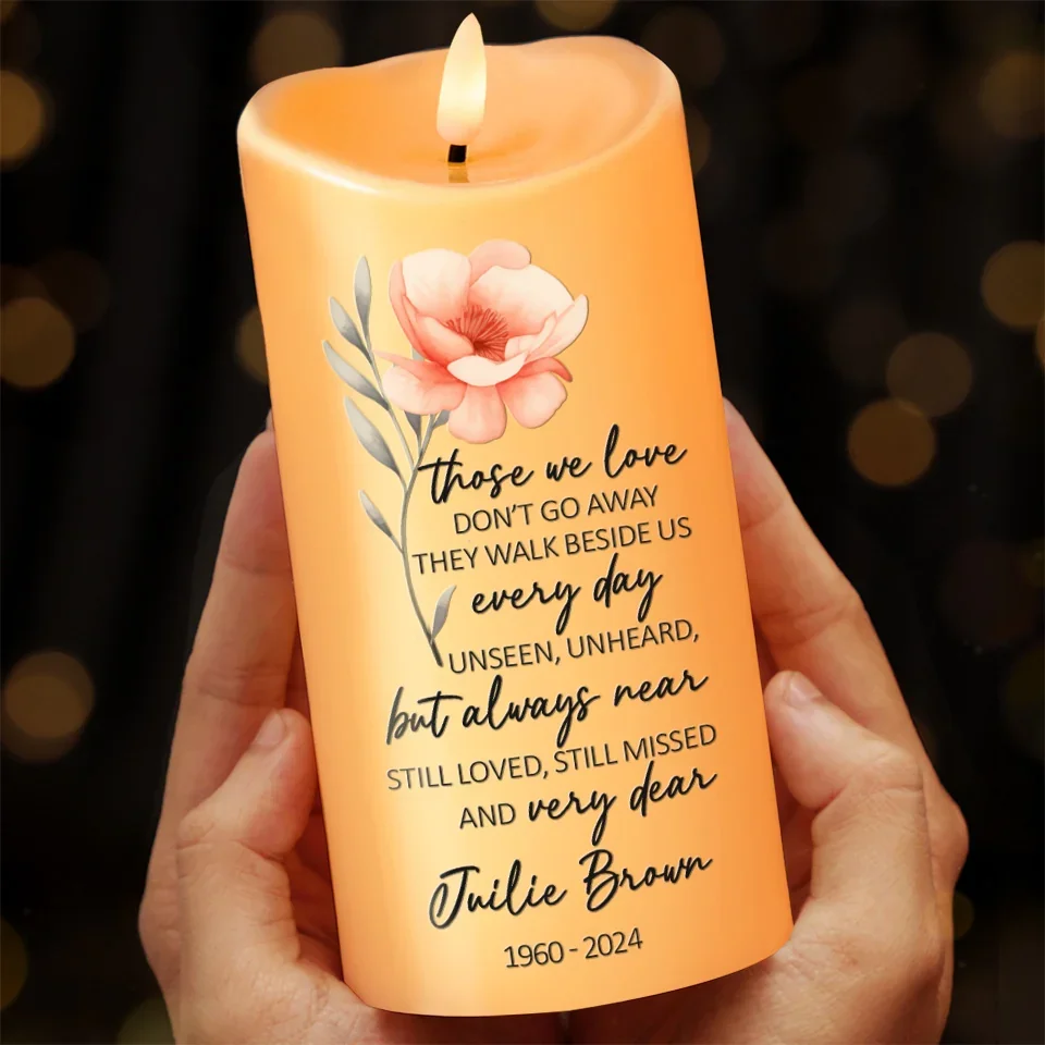 In Our Memory, You Are Always Near - Memorial Personalized Custom LED Candle - Sympathy Gift, Christmas Gift For Family Members - Robaser