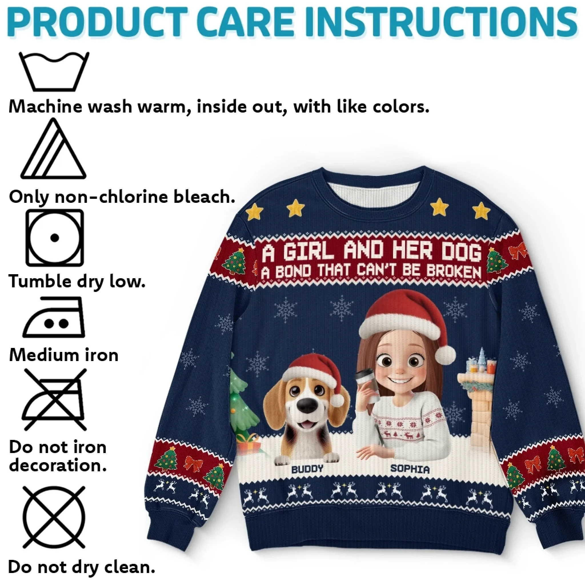 Custom Unisex Ugly Sweatshirt - Personalized  Christmas Birthday Gifts For Dog Cat Lovers, Dog Dad And Mom, Cat Owners - Santa Claws Is Coming - Robaser