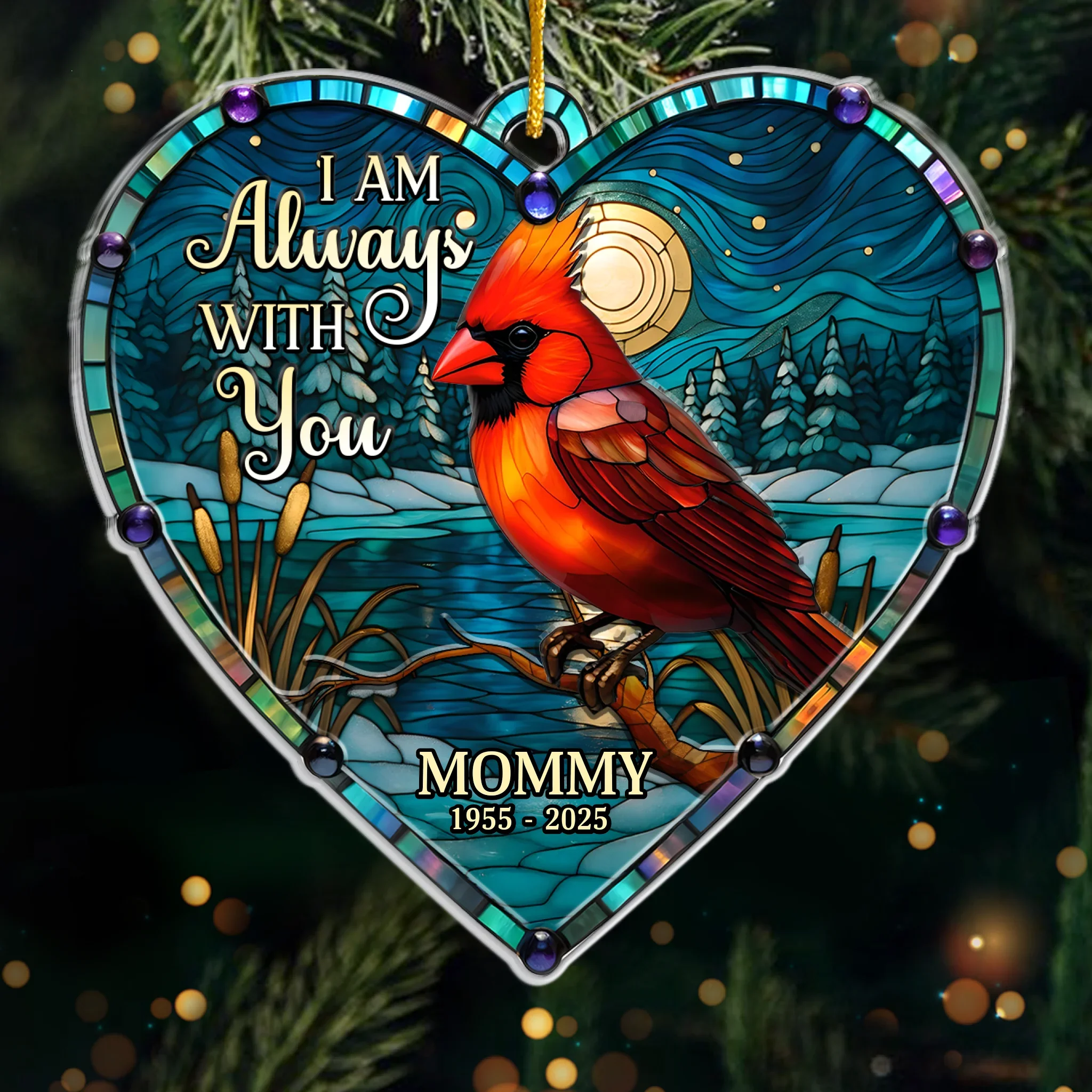 Custom Acrylic Ornament - Personalized Christmas Memorial Sympathy Gifts For Loss Of Mom, Dad - Guided By Your Spirit - Robaser