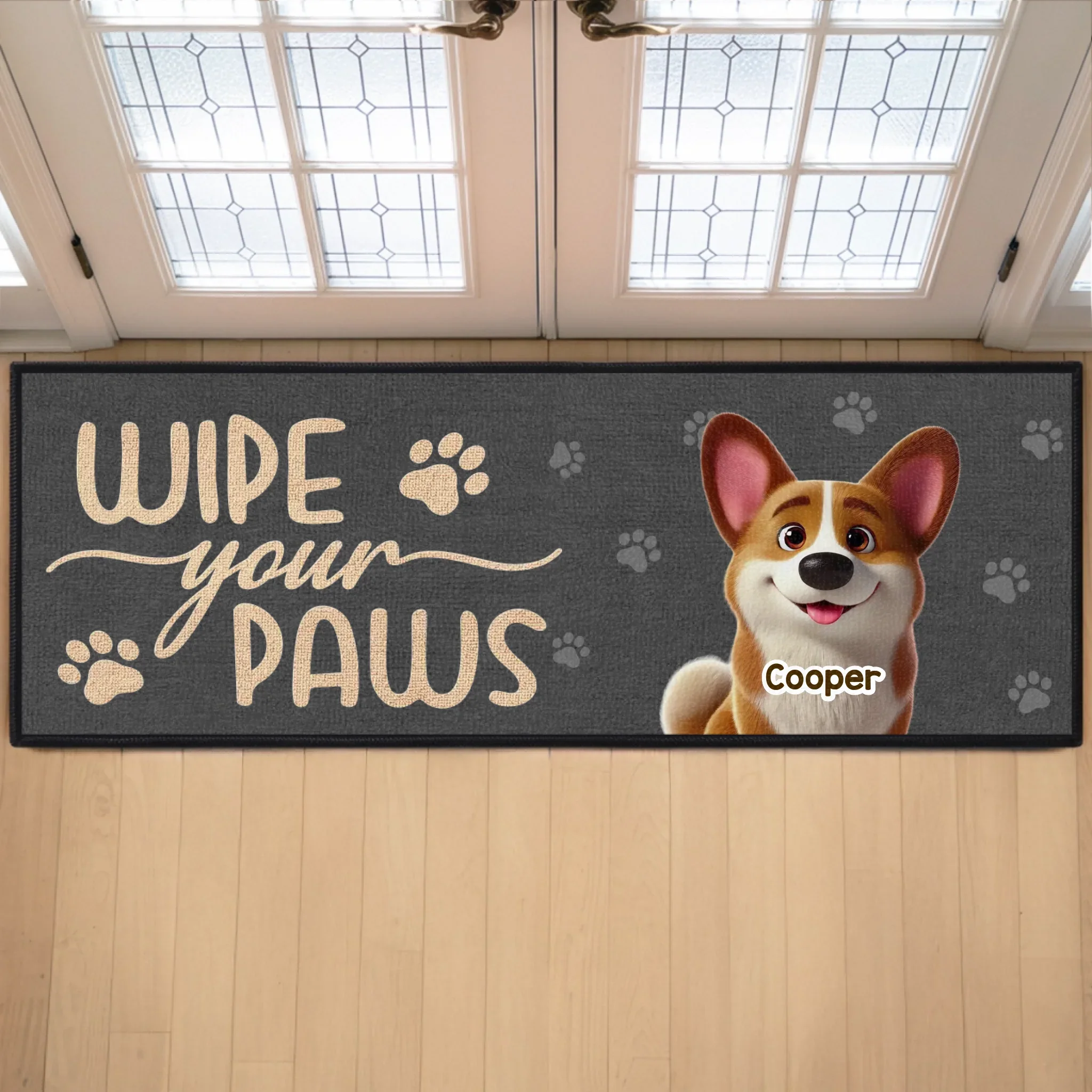 Custom Runner Rug - Personalized Birthday Gifts For Dog Cat Lovers, Dog Dad And Mom, Cat Owners -  Wipe Your Paws - Robaser