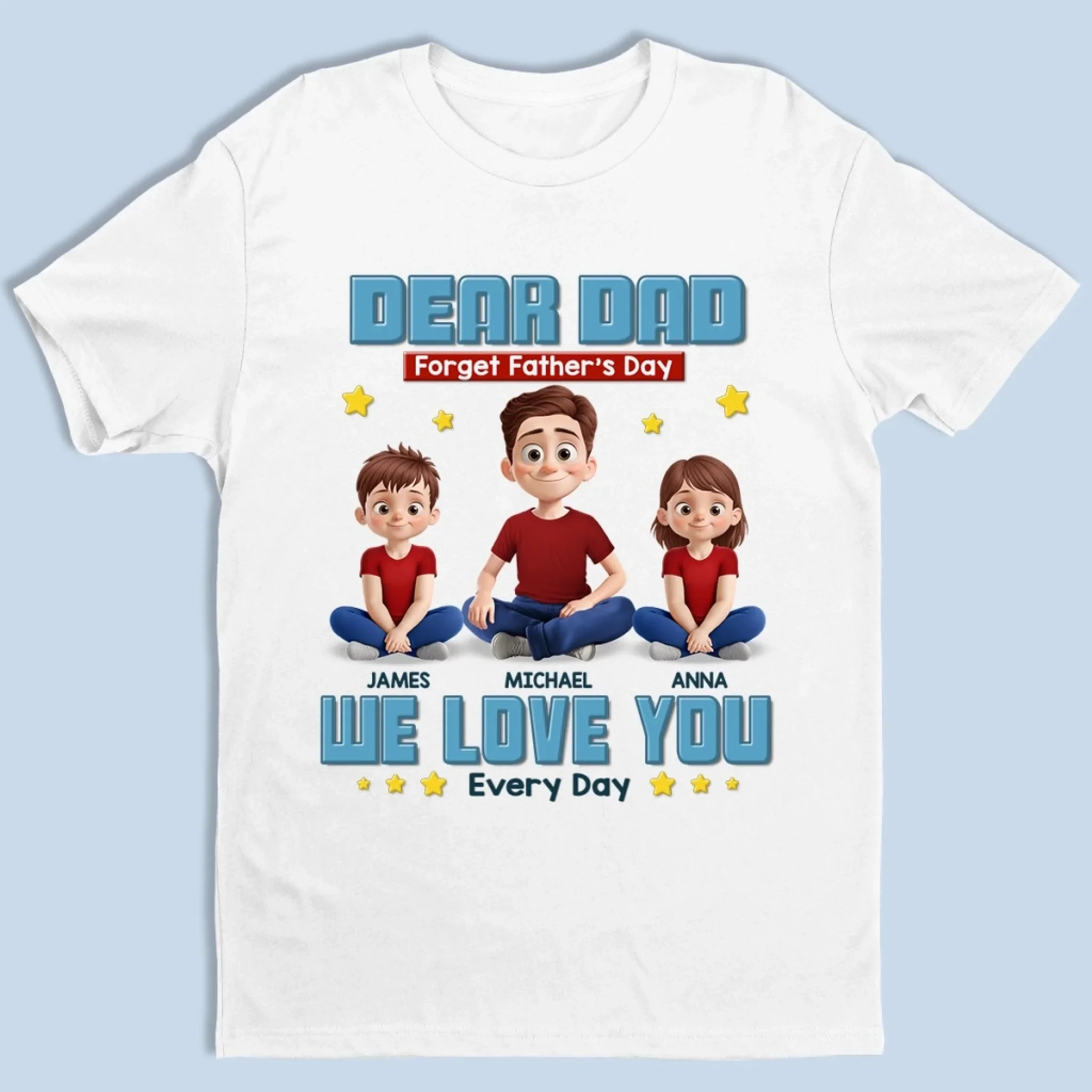 Built On Love And Laughter - Family Personalized Custom Unisex T-shirt, Premium T-shirt, Hoodie - Father's Day, Gift For Dad, Grandpa - Robaser