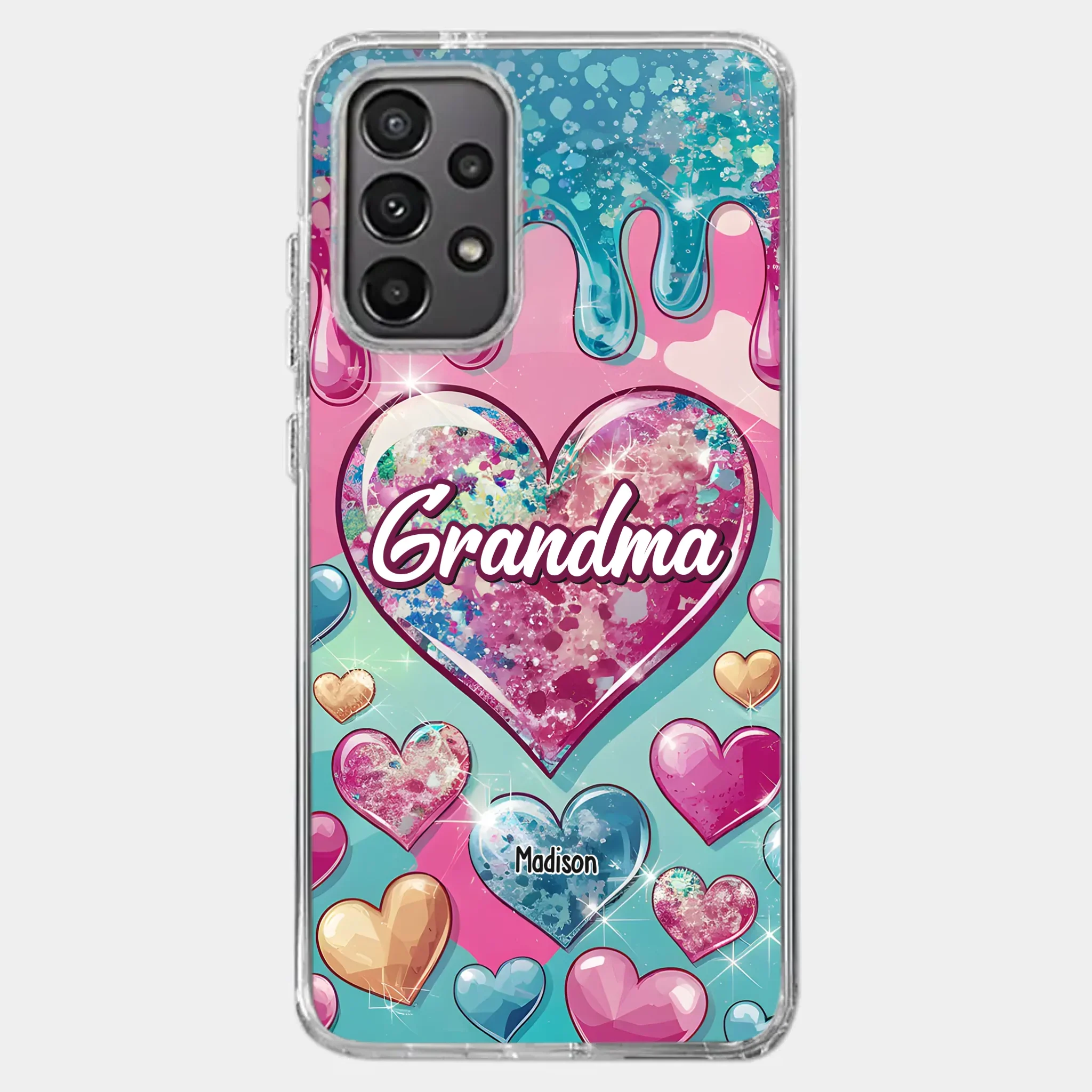 A Grandmother  s Heart Holds Forever Love - Family Personalized Custom 3D Inflated Effect Printed Clear Phone Case - Gift For Mom, Grandma - Robaser