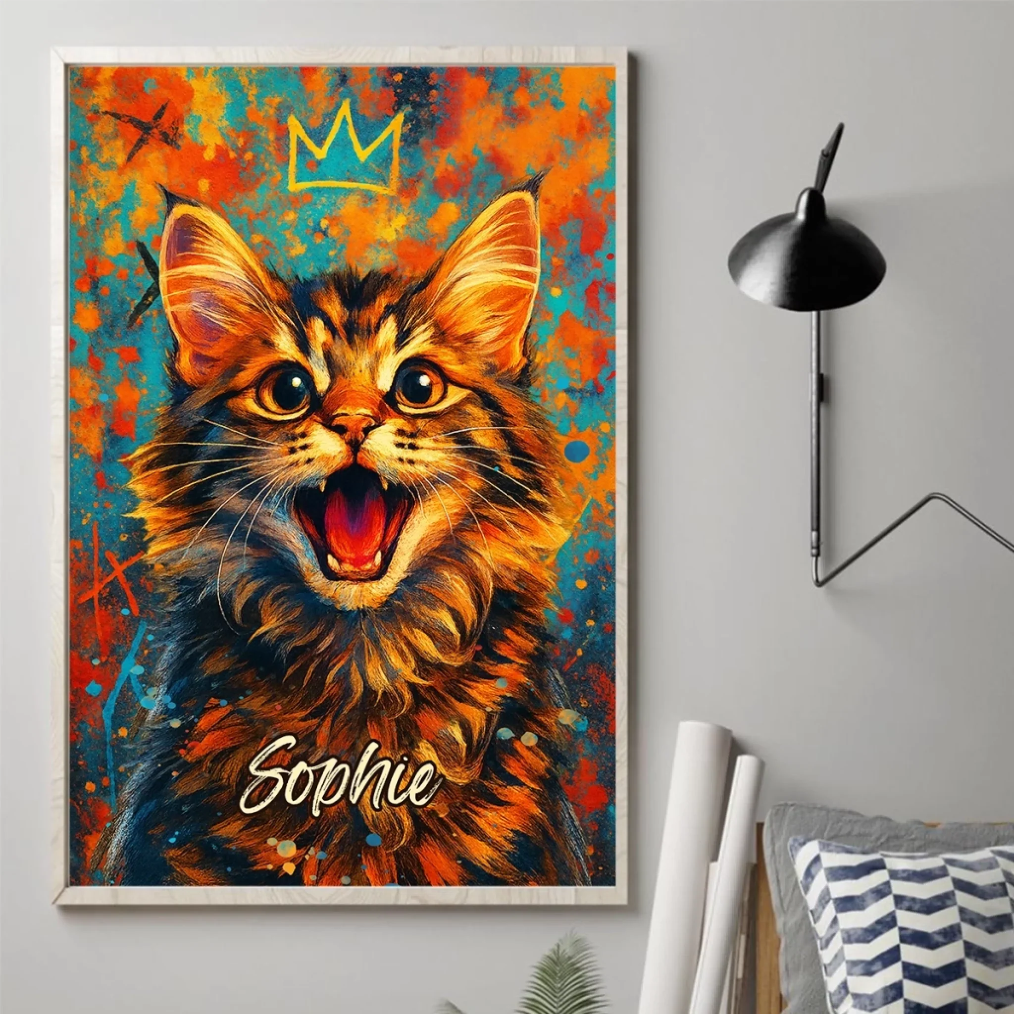 Custom Photo Vertical Poster - Personalized Pet Memorial Sympathy Gifts For Dogs, Cats - My Sunshine With Paws - Robaser