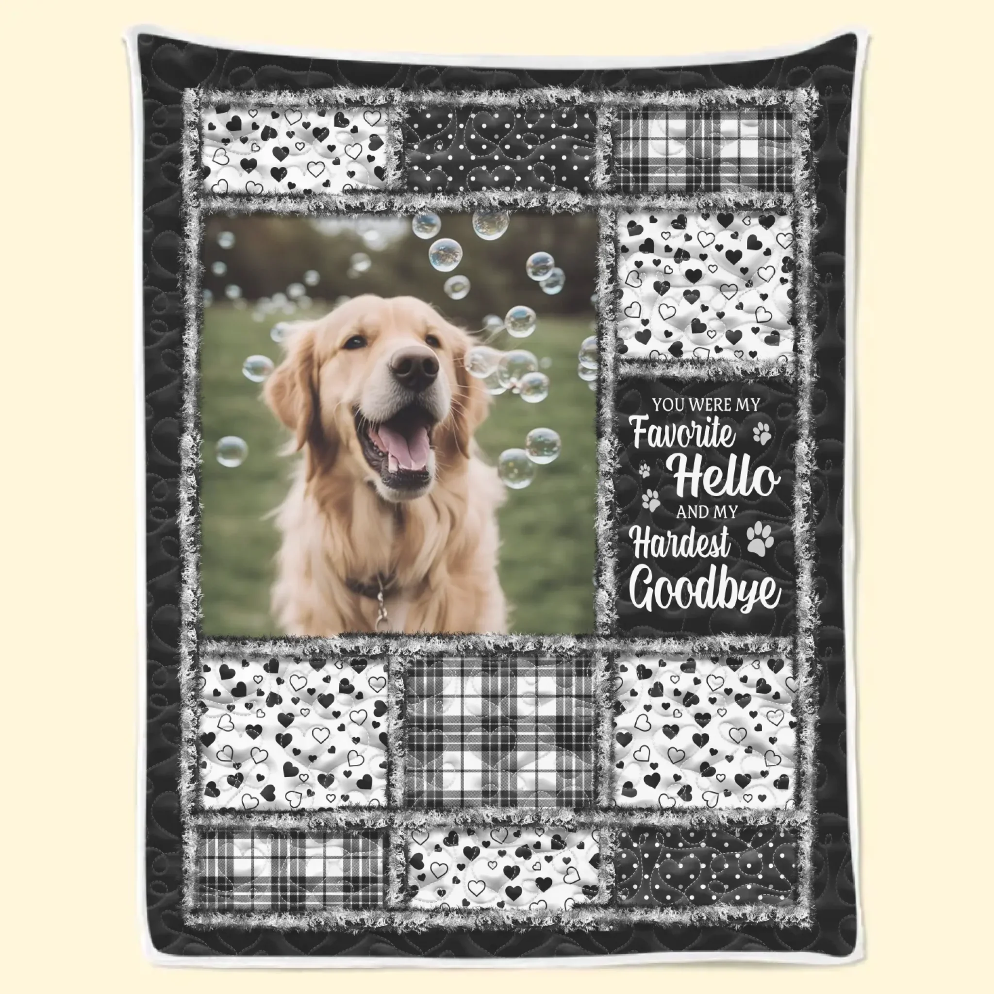 Custom Photo Blanket - Personalized Pet Christmas Memorial Sympathy Gifts For Dogs, Cats - Paws Leave Prints On Our Souls - Robaser