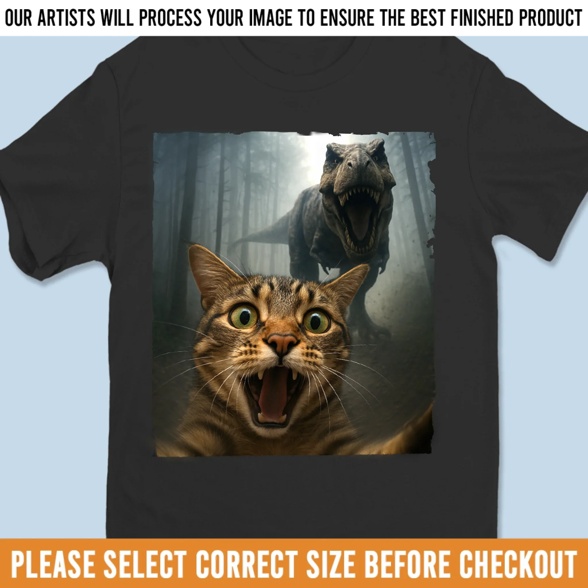 Custom Photo Unisex T-shirt, Premium T-shirt, Hoodie - Personalized Birthday Gifts For Dog Cat Lovers, Dog Dad And Mom, Cat Owners - Living That Dino Danger Life - Robaser