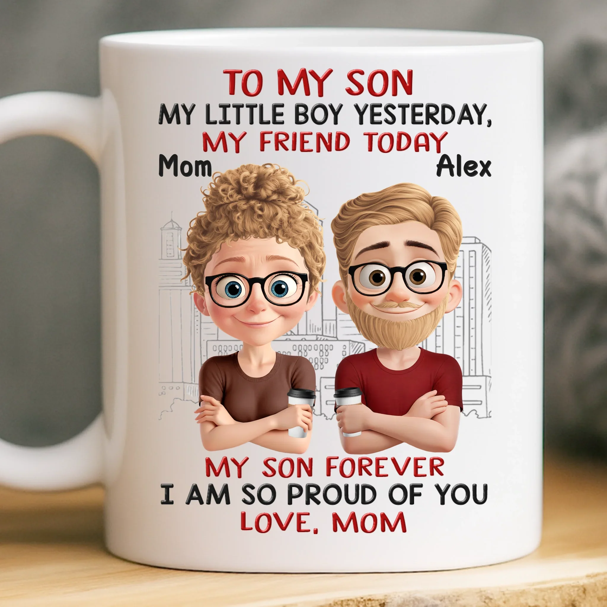 Custom Mug - Personalized Birthday Gifts For Mom, Son - My Choice, My Child, My Love - Robaser