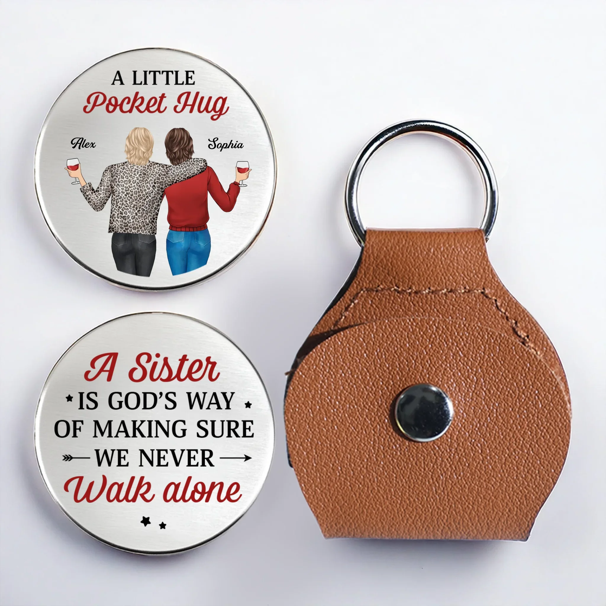 Custom Pocket Hug - Personalized Christmas Birthday Gifts For Brother, Sister - Growing Together Through It All - Robaser