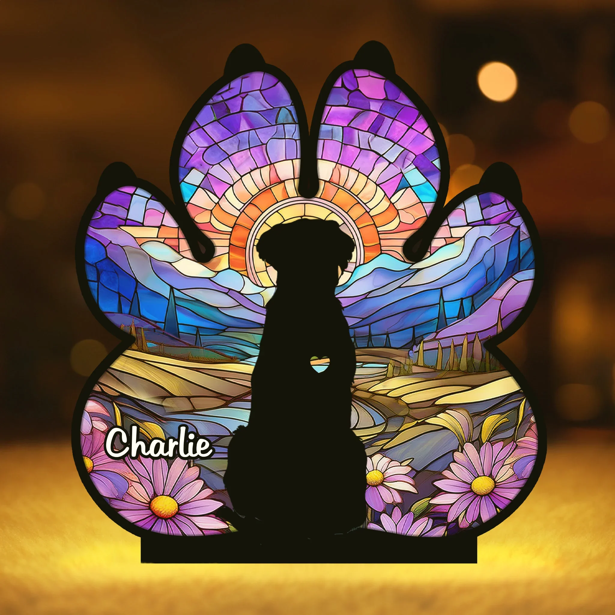 Custom Shaped Light Box - Personalized Pet Memorial Gifts For Dogs - My Sunshine On Rainy Days - Robaser