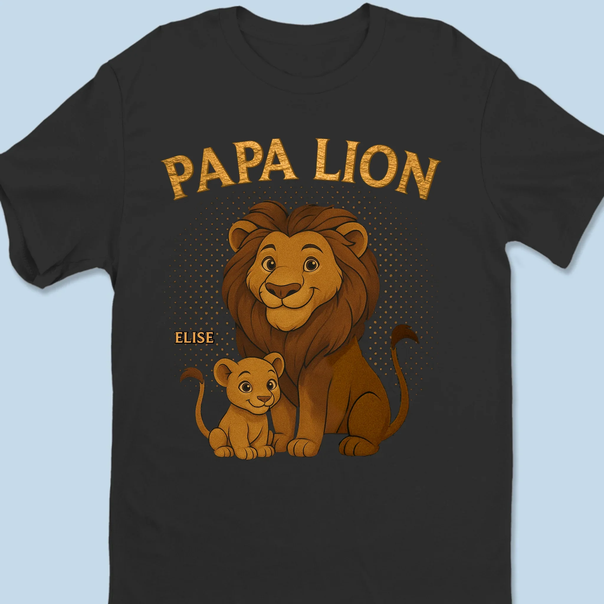 Papa Lion, Always On Guard - Family Personalized Custom Unisex T-shirt, Premium T-shirt, Hoodie - Father's Day, Gift For Dad, Grandpa - Robaser