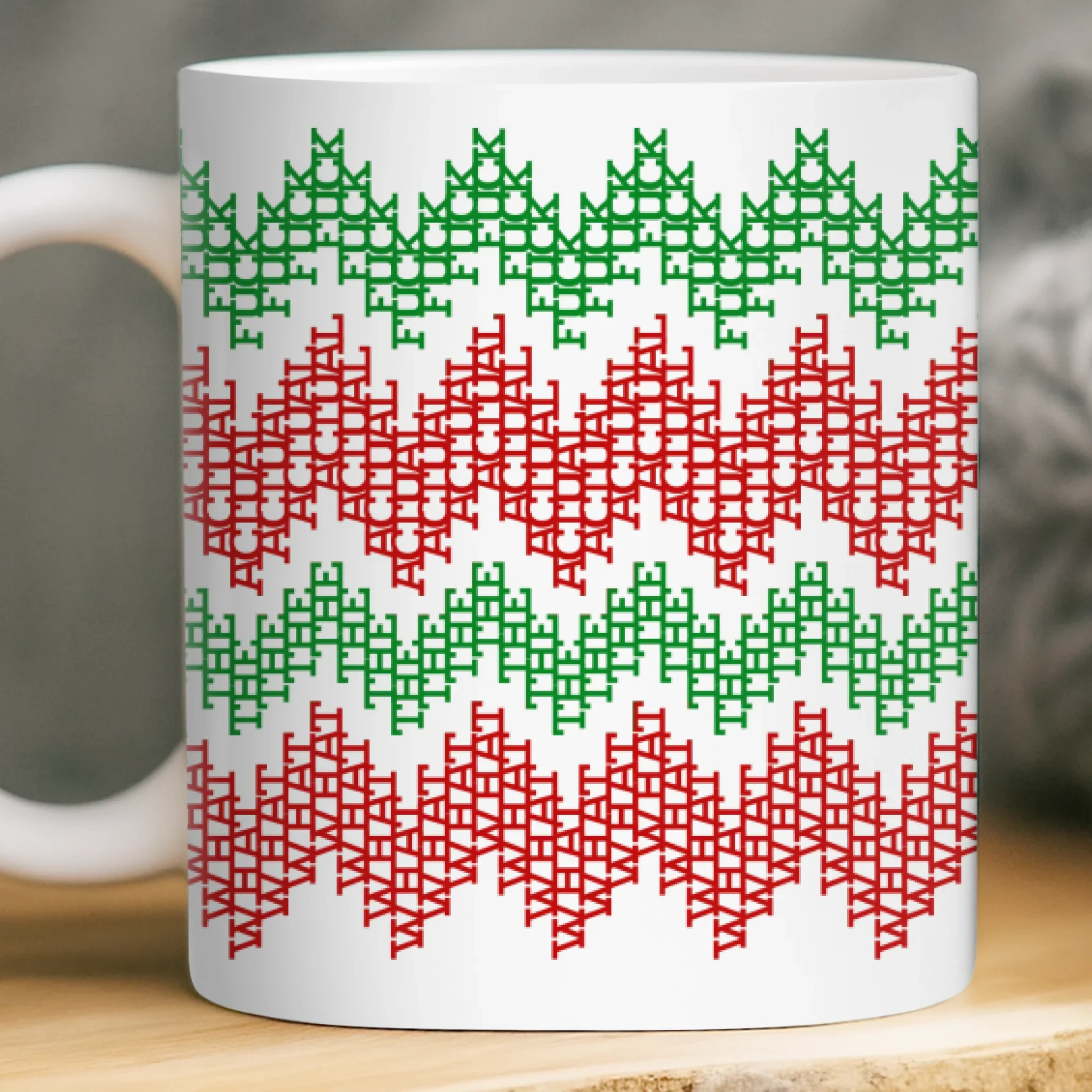 Custom Hidden Message Mug - Christmas Funny Gifts For Best Friends, Family, Coworker, Work Bestie - Fa La La La Leave Me Alone - Robaser