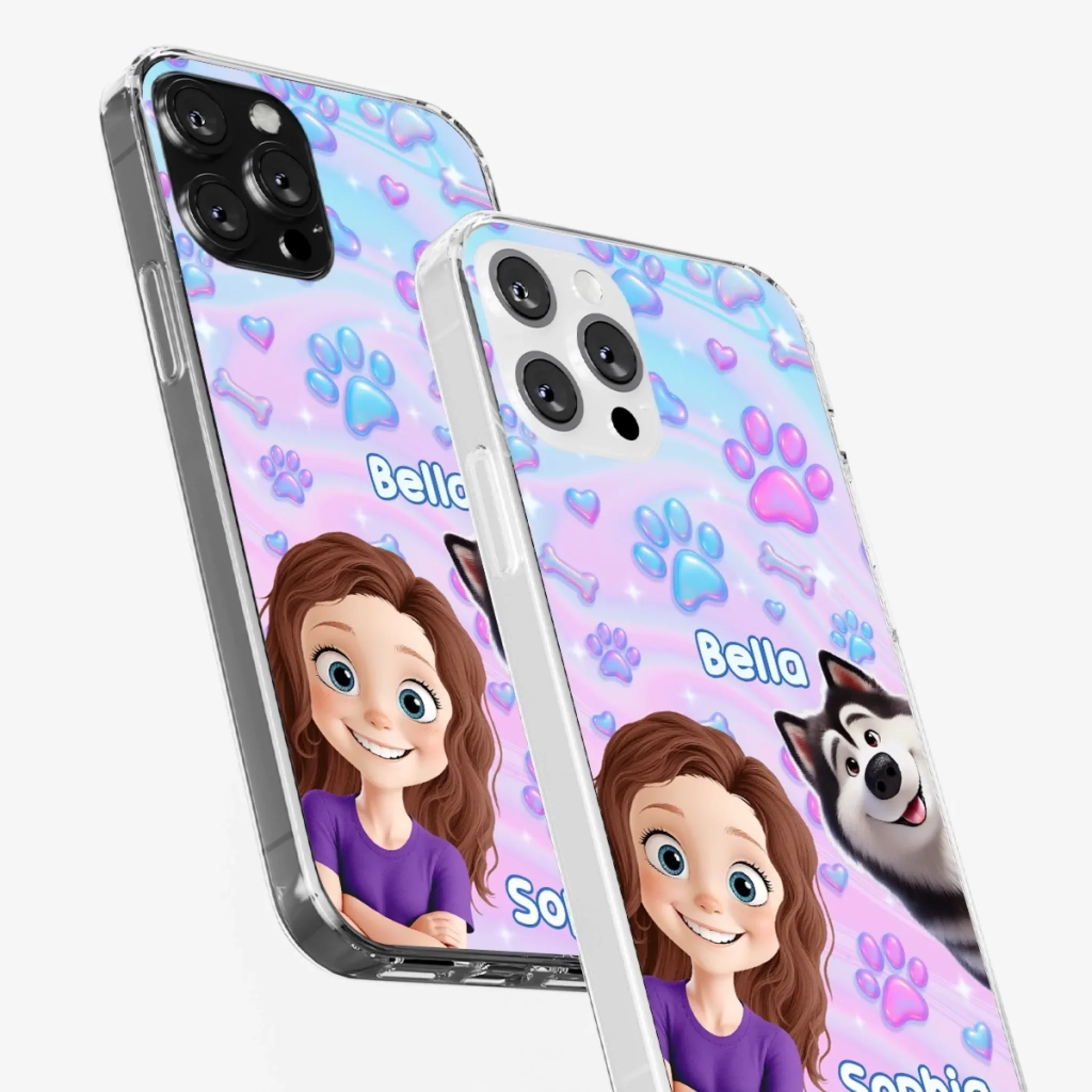 Custom Clear Phone Case - Personalized Birthday Gifts For Dog Lovers, Dog Dad And Mom - Pawfectly Yours - Robaser